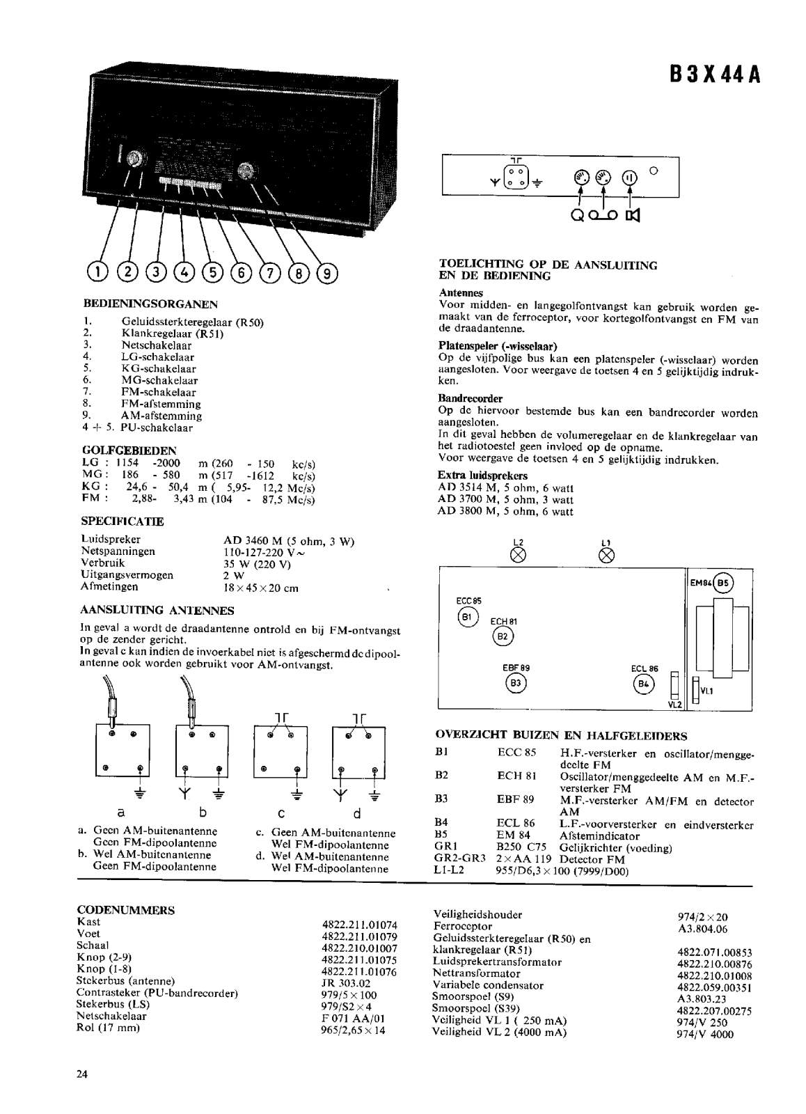 Philips B-3-X-44-A Service Manual