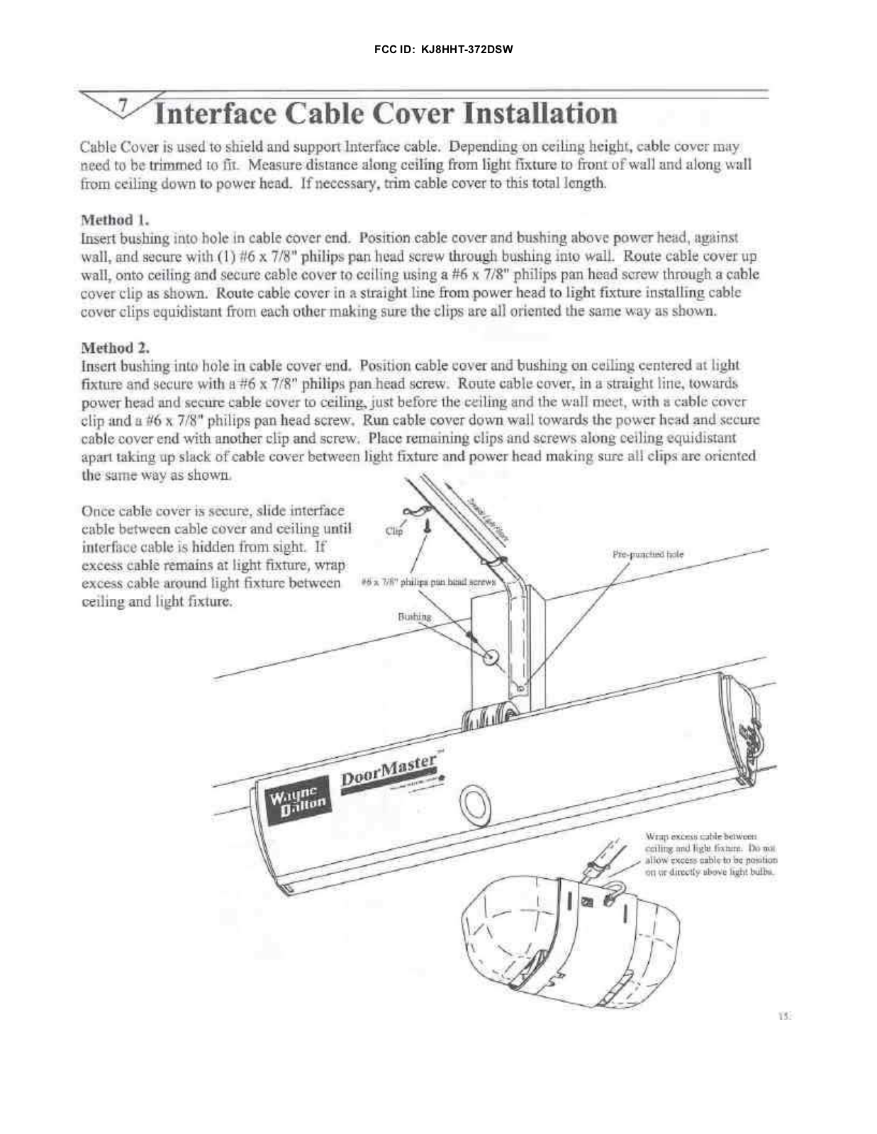 Wayne Dalton HHT-372DSW Users Manual