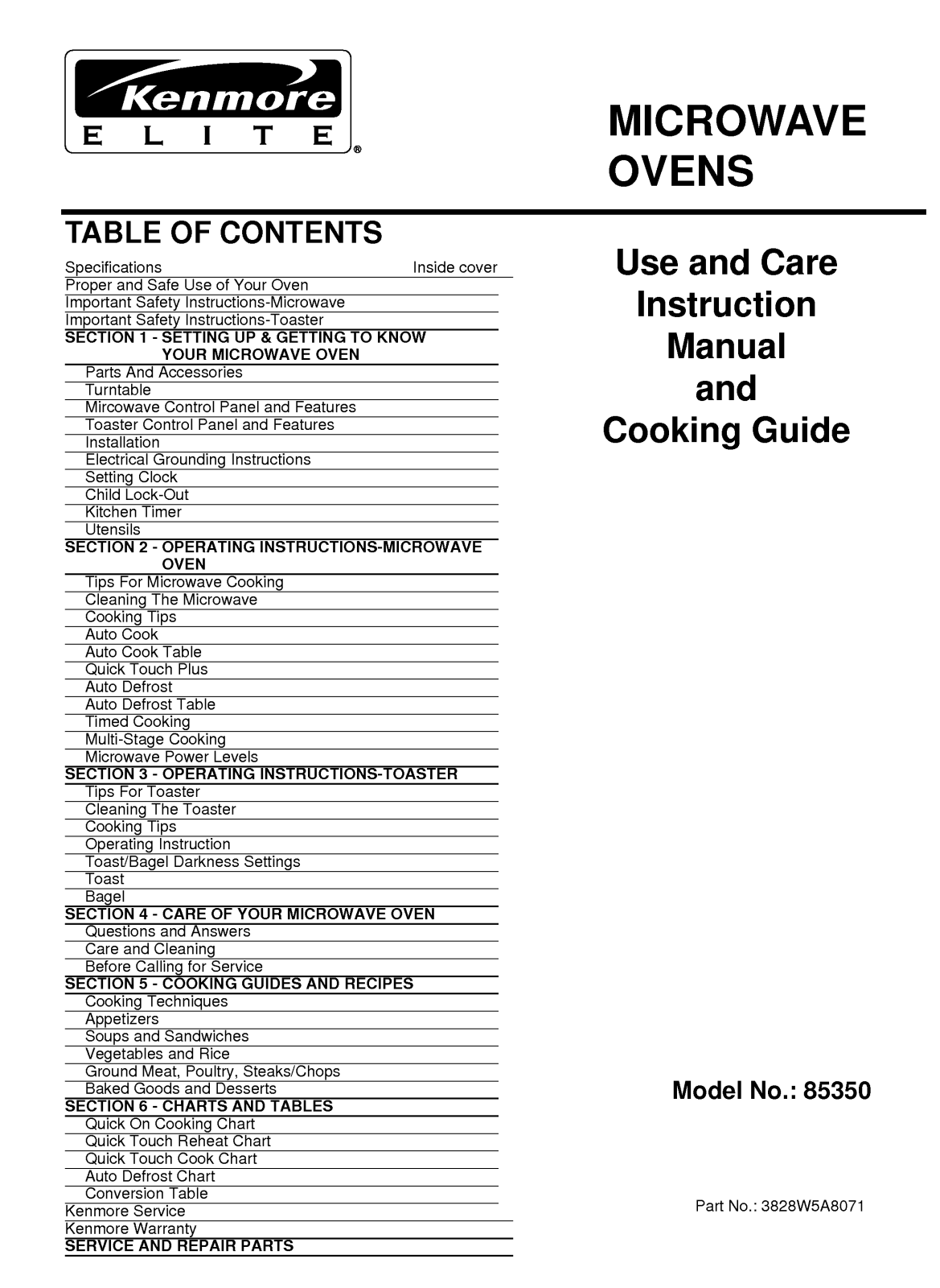 LG 85350 User Manual