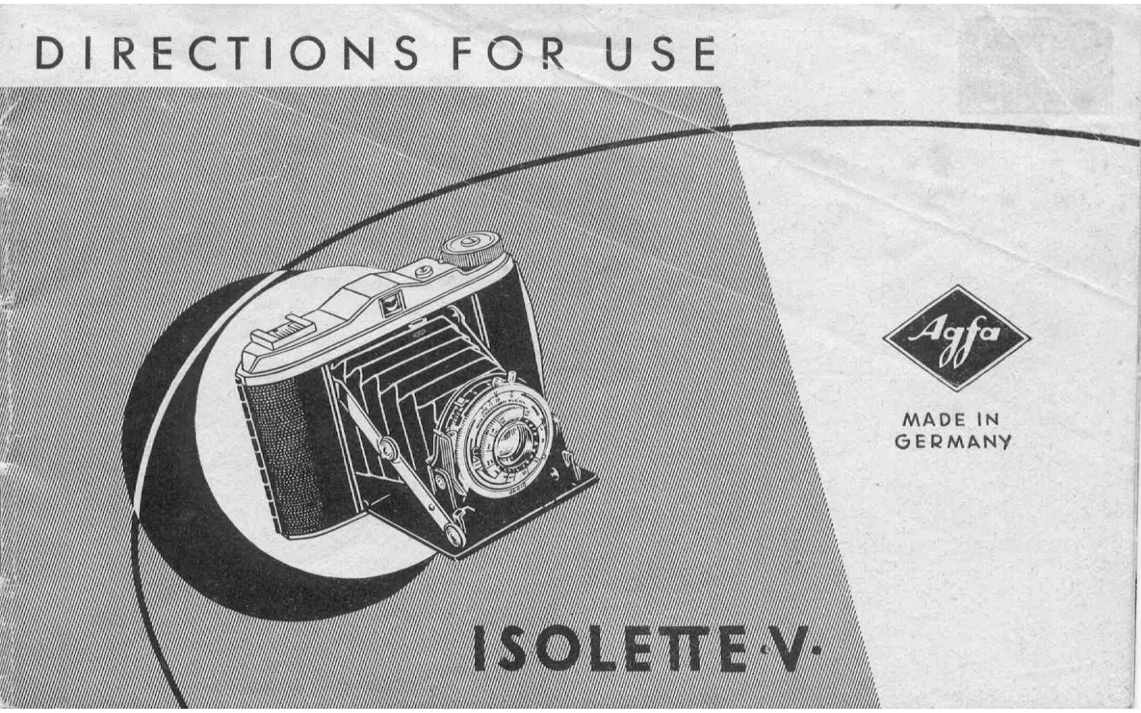 AGFA Isolette V Directions for Use