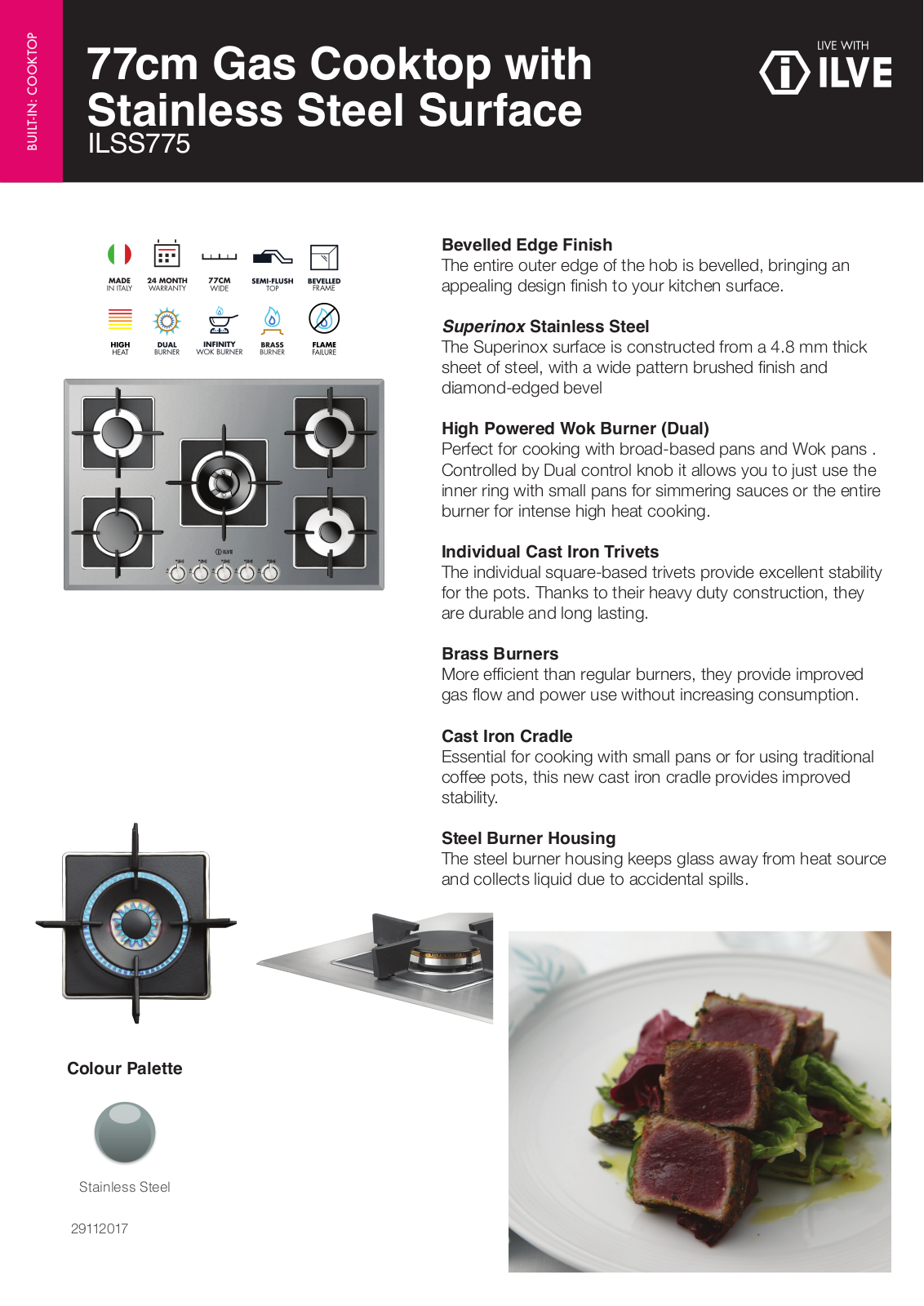 ILVE ILSS775 Specifications Sheet