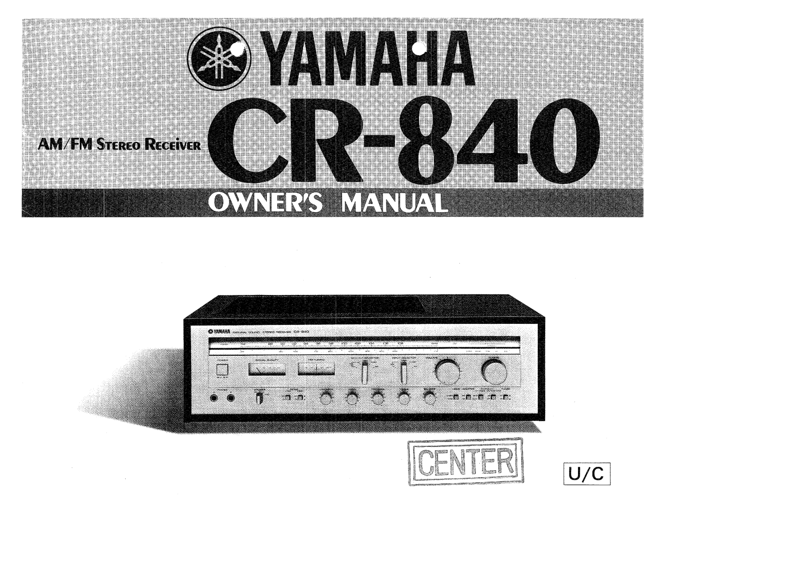 Yamaha CR-840 User Manual