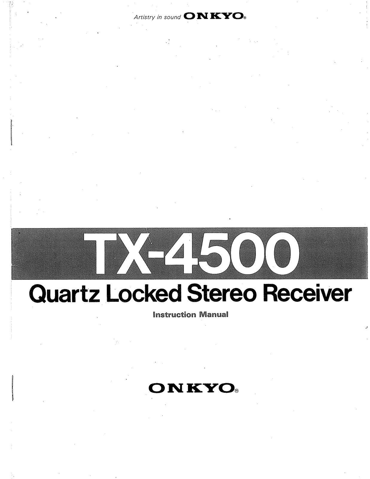 Onkyo TX-4500 Owners Manual