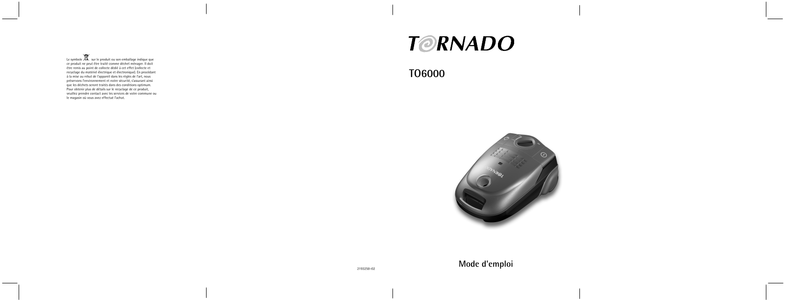 TORNADO TO6002 User Manual