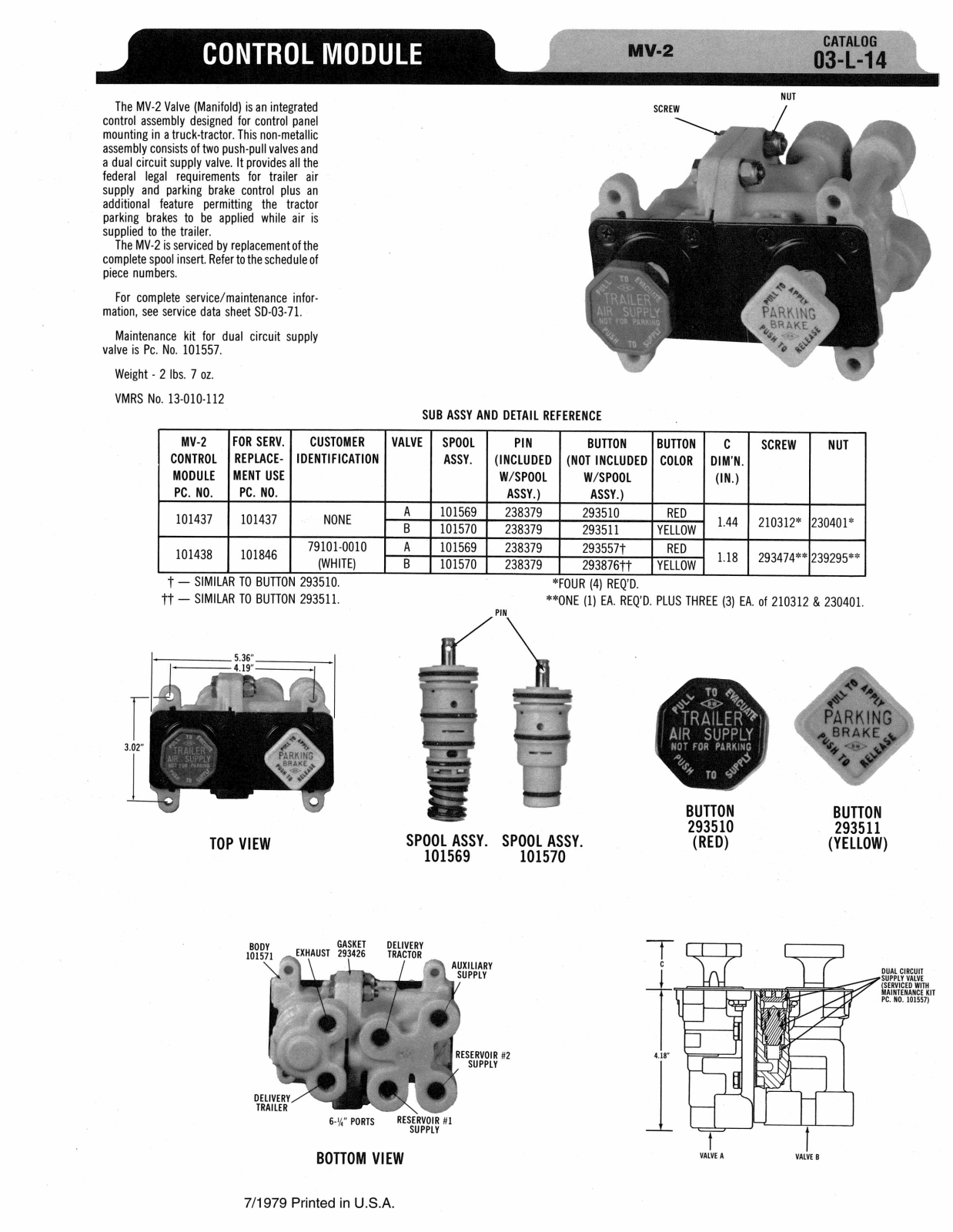 BENDIX 03-L-14 User Manual