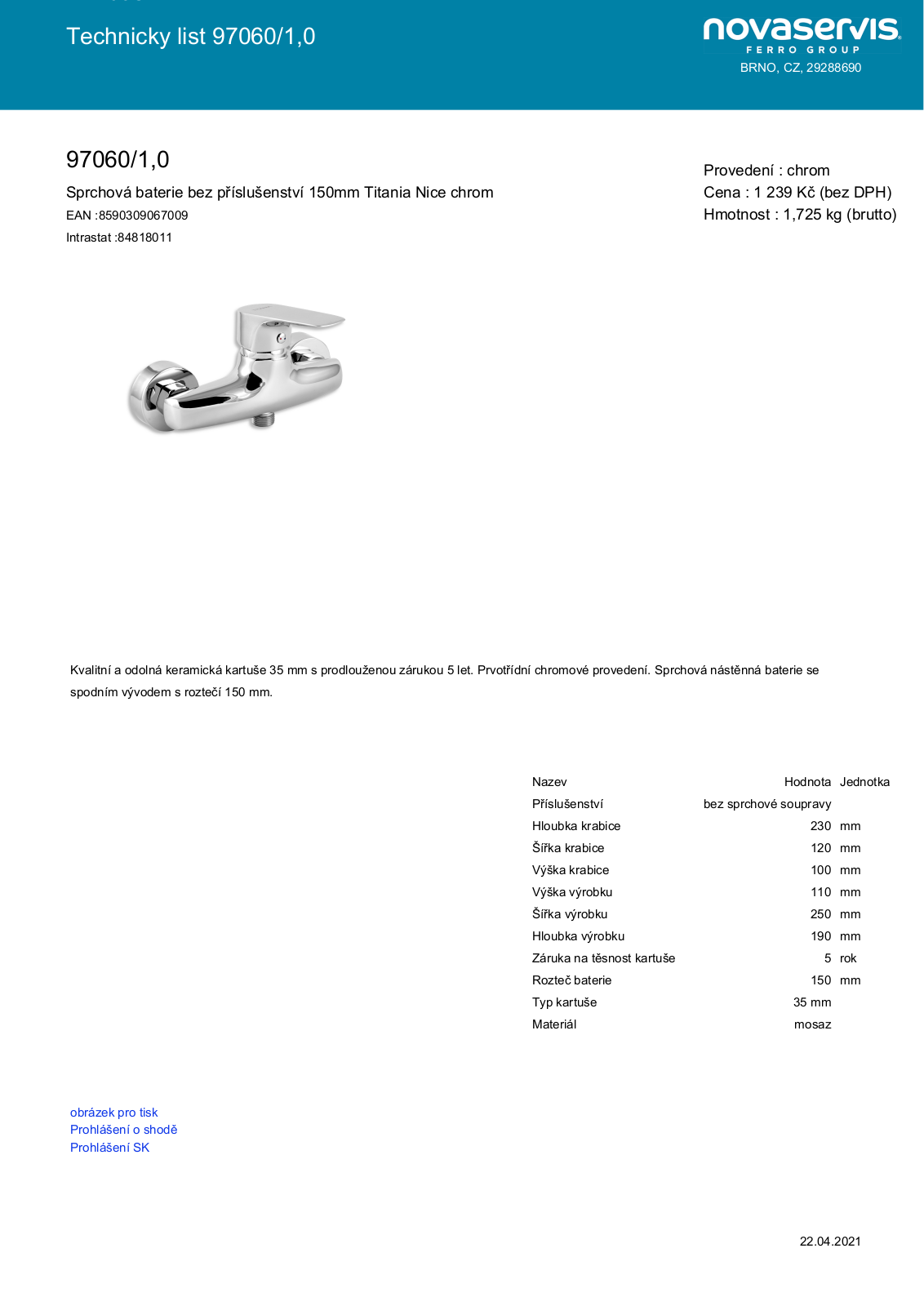 Novaservis 97060/1.0 User guide - ManualMachine.com