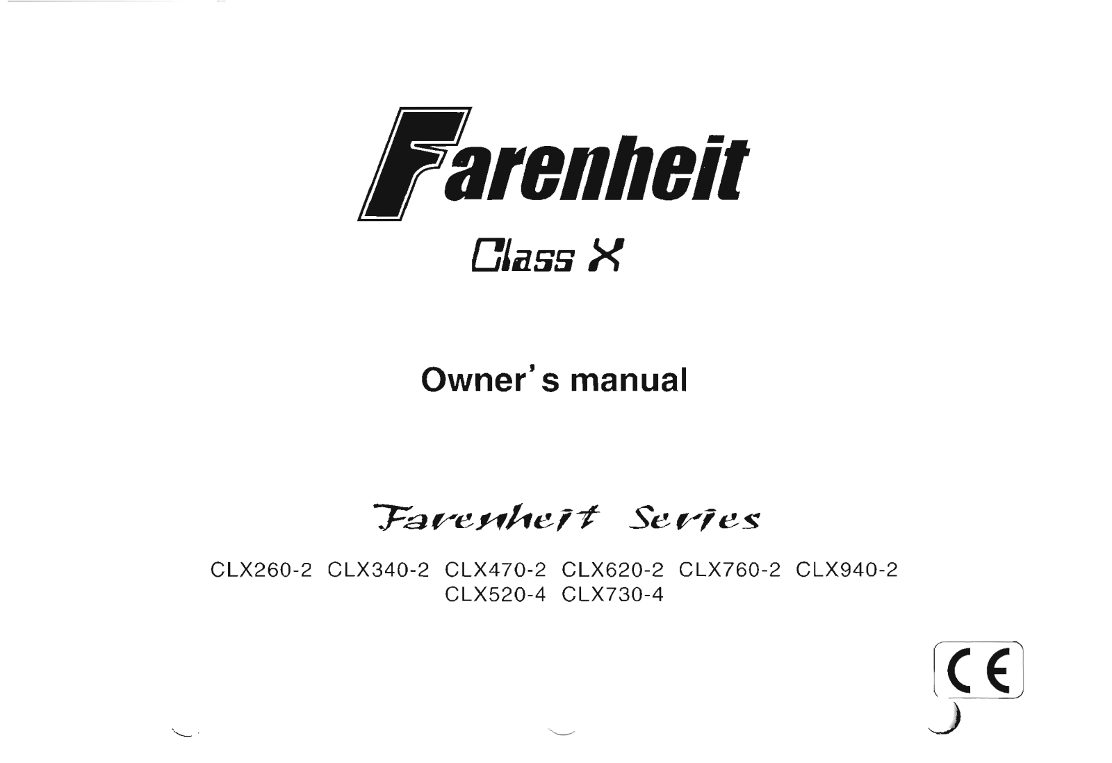 Farenheit Technologies CLX260-2 User Manual