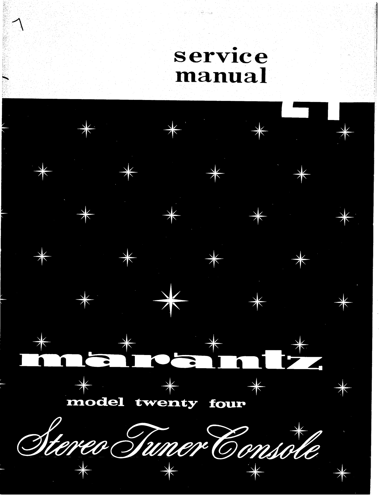 Marantz Twenty   four Service Manual