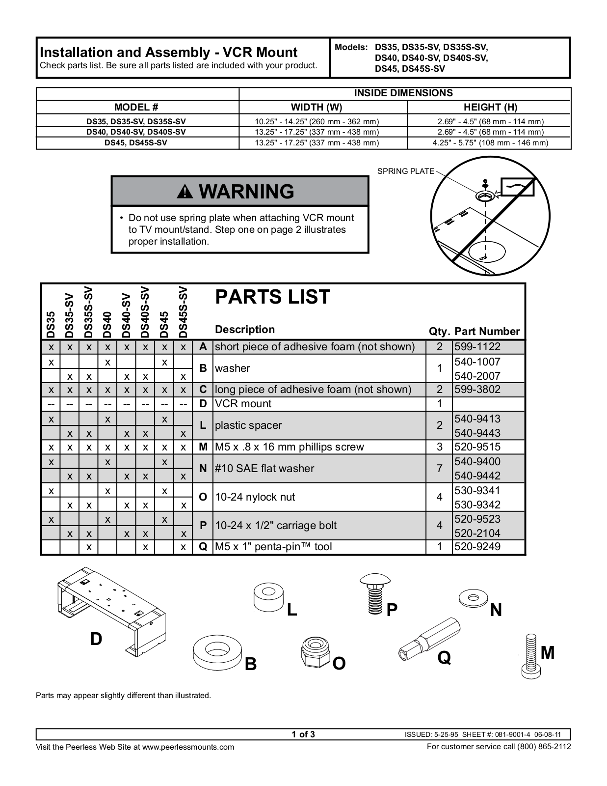 Peerless-AV DS416 Installation