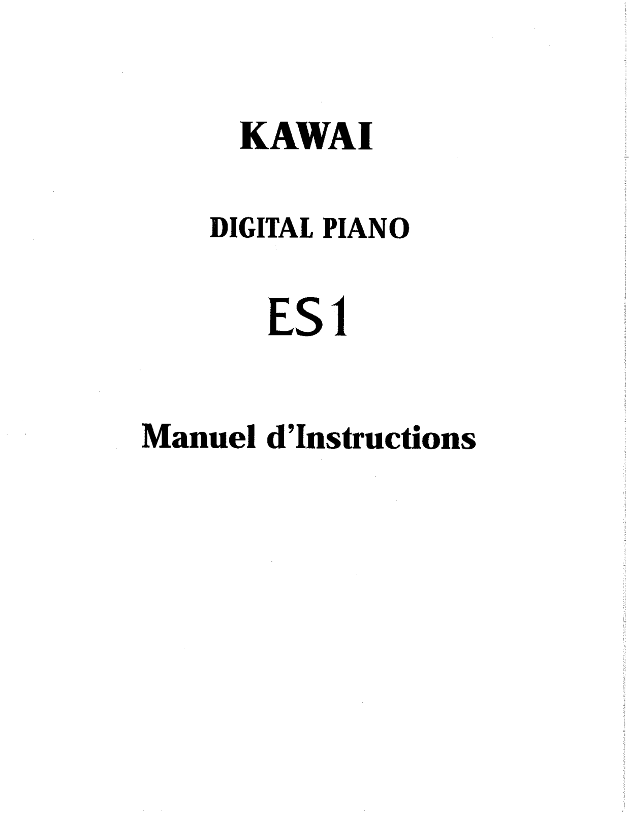 Kawai ES1 User Manual