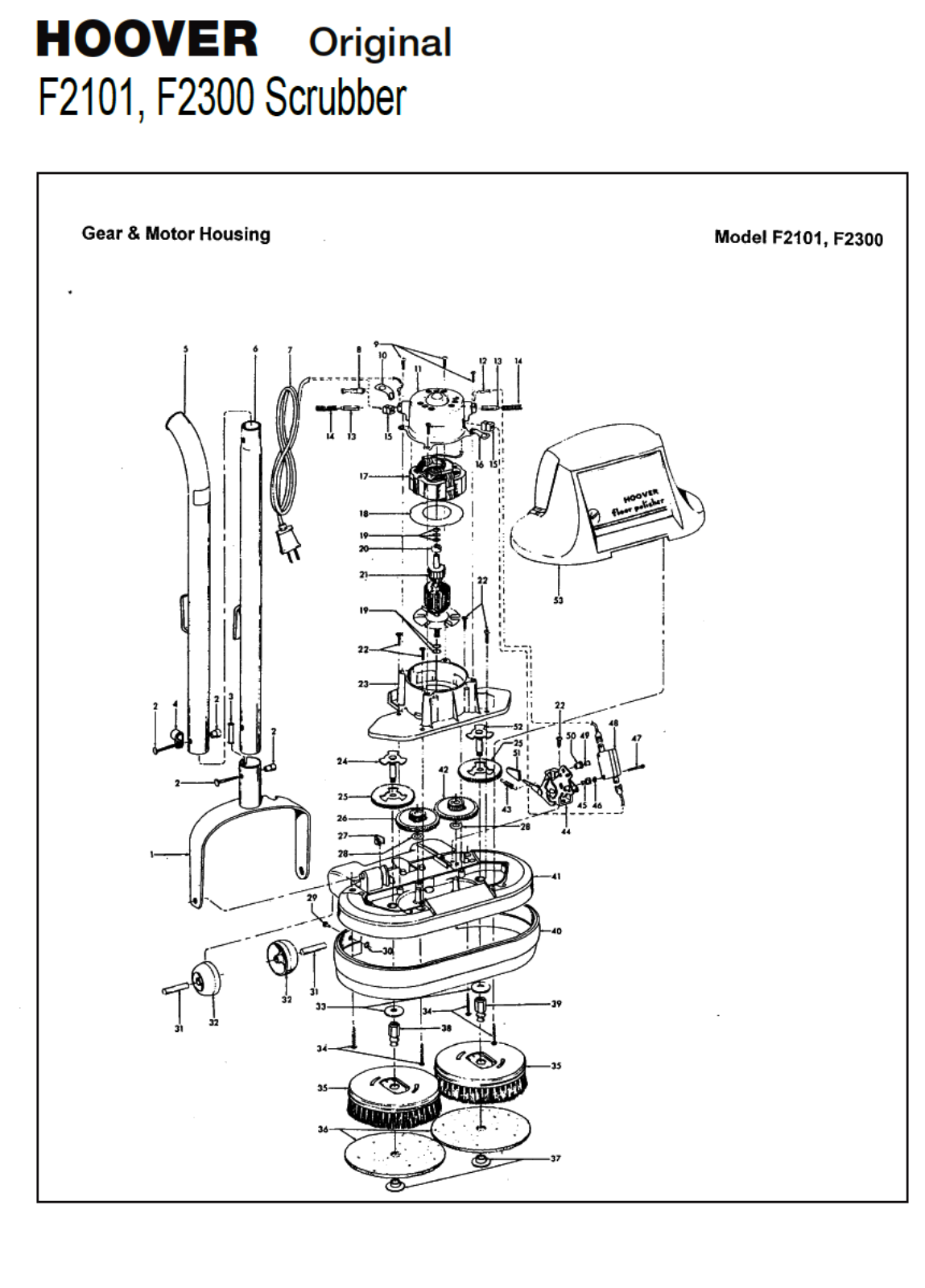 Hoover F2101, F2103 Owner's Manual