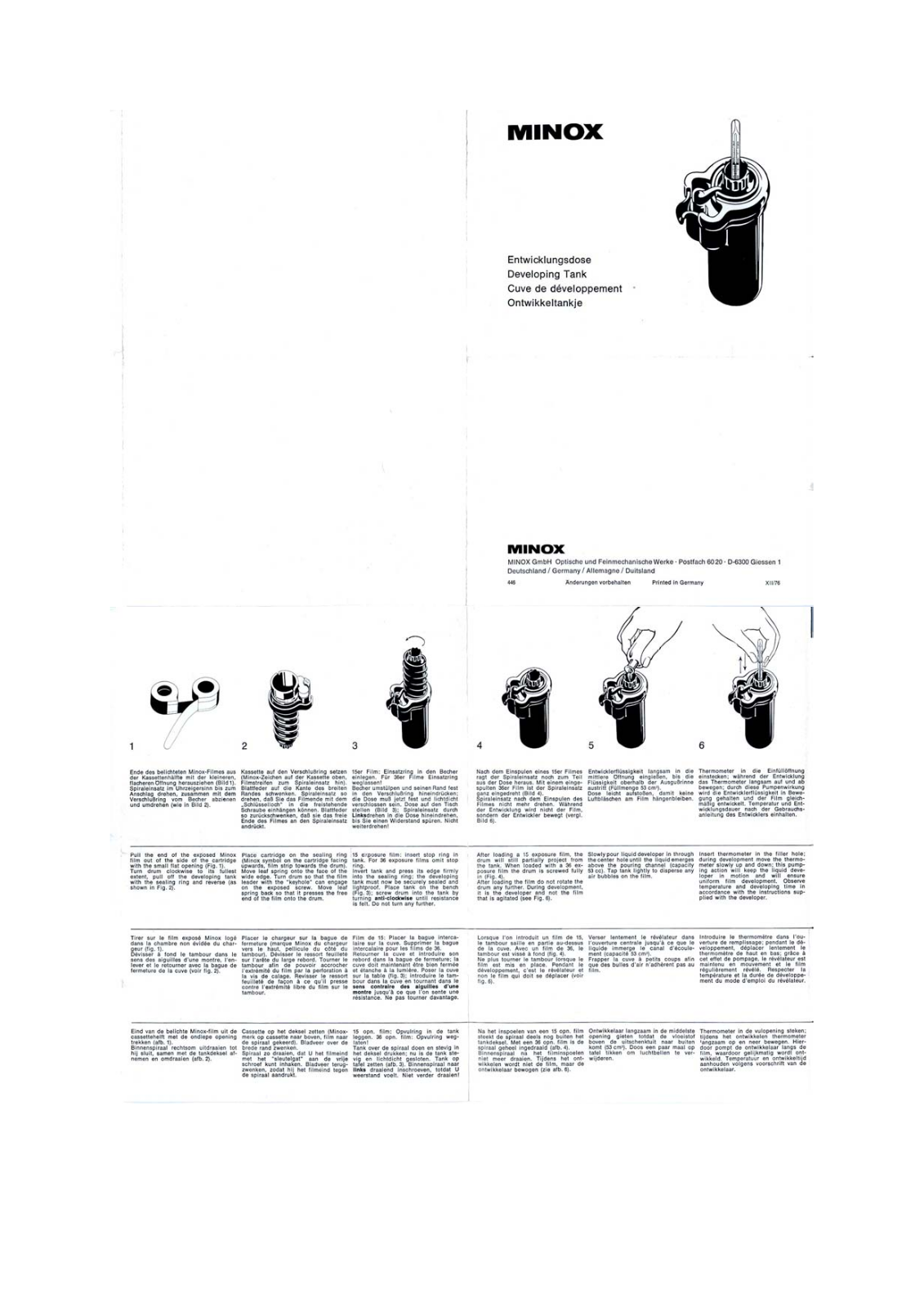 MINOX 8x11 development Dose User Manual