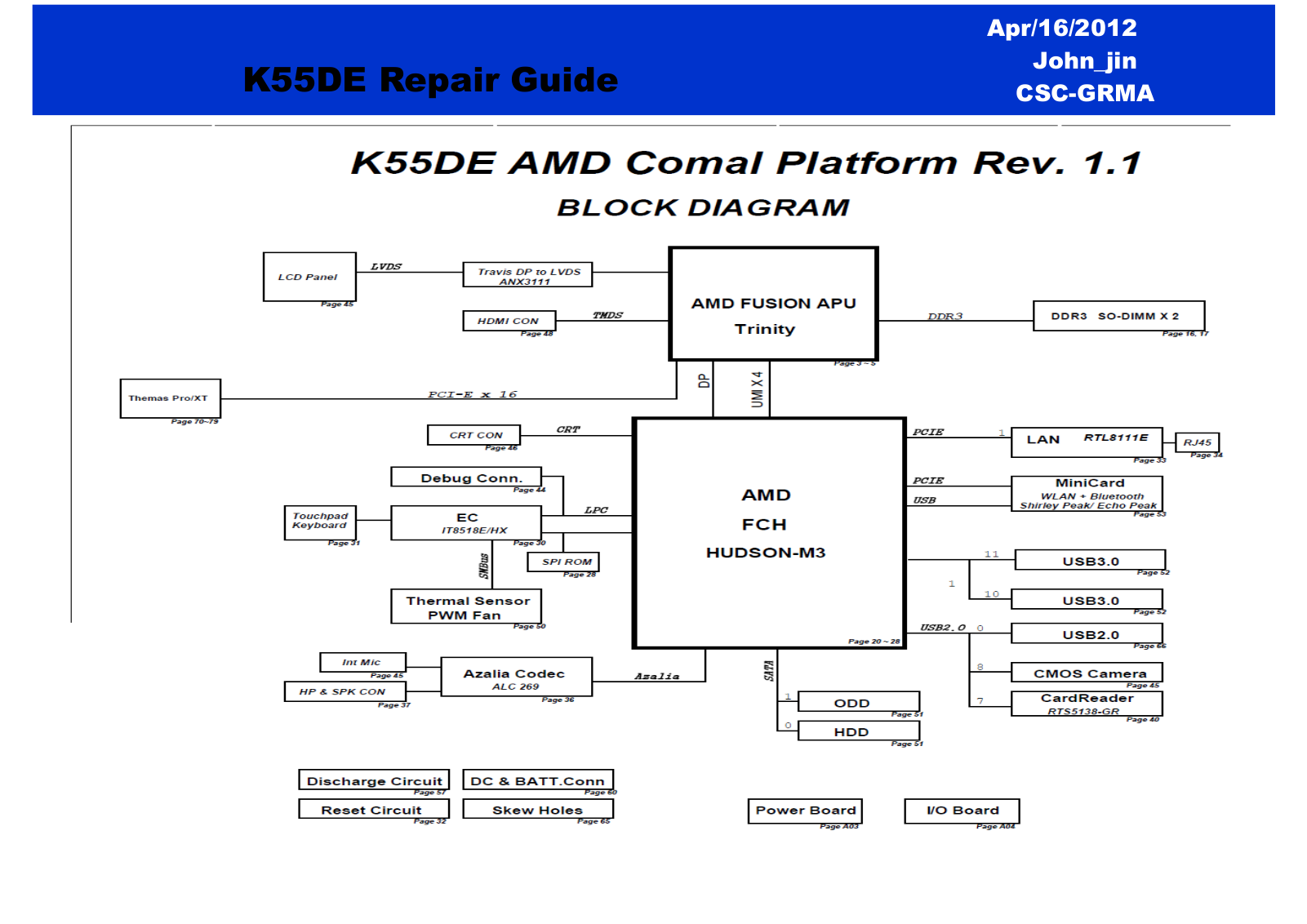 Asus K55DE Schematic