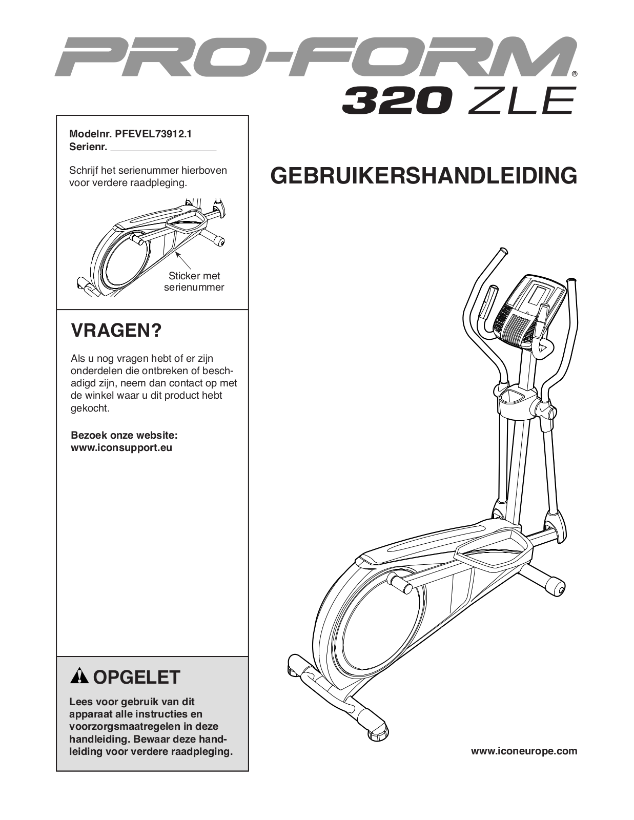 ProForm PFEVEL739121 Owner's Manual