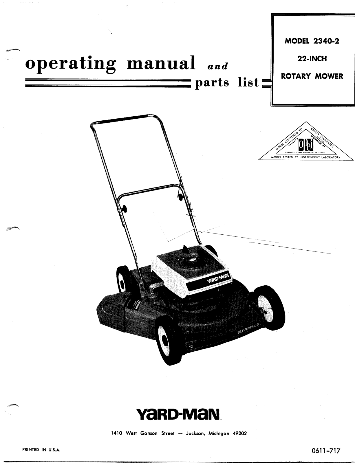Yard-Man 2340-2 User Manual