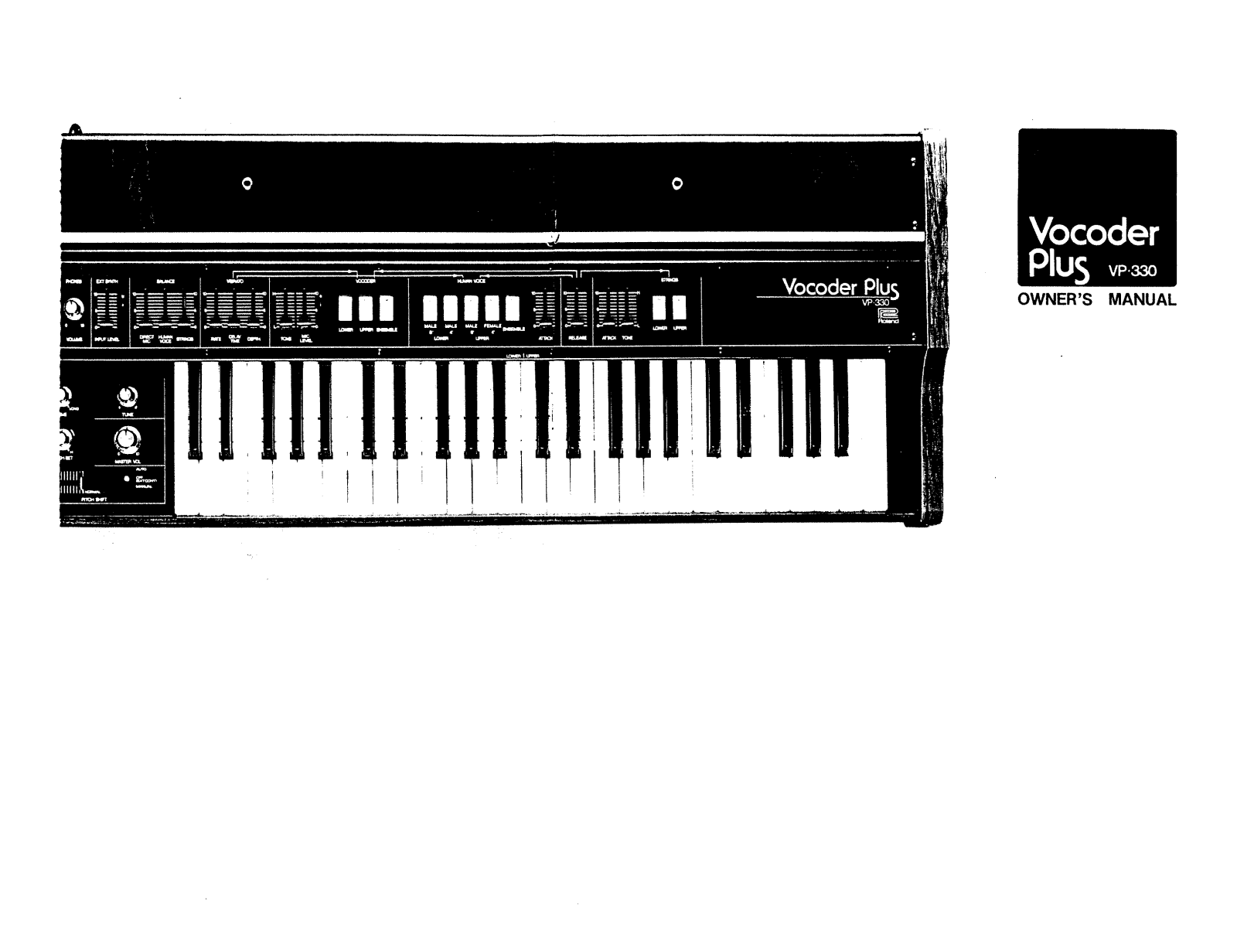 Roland Corporation VP-330 Owner's Manual