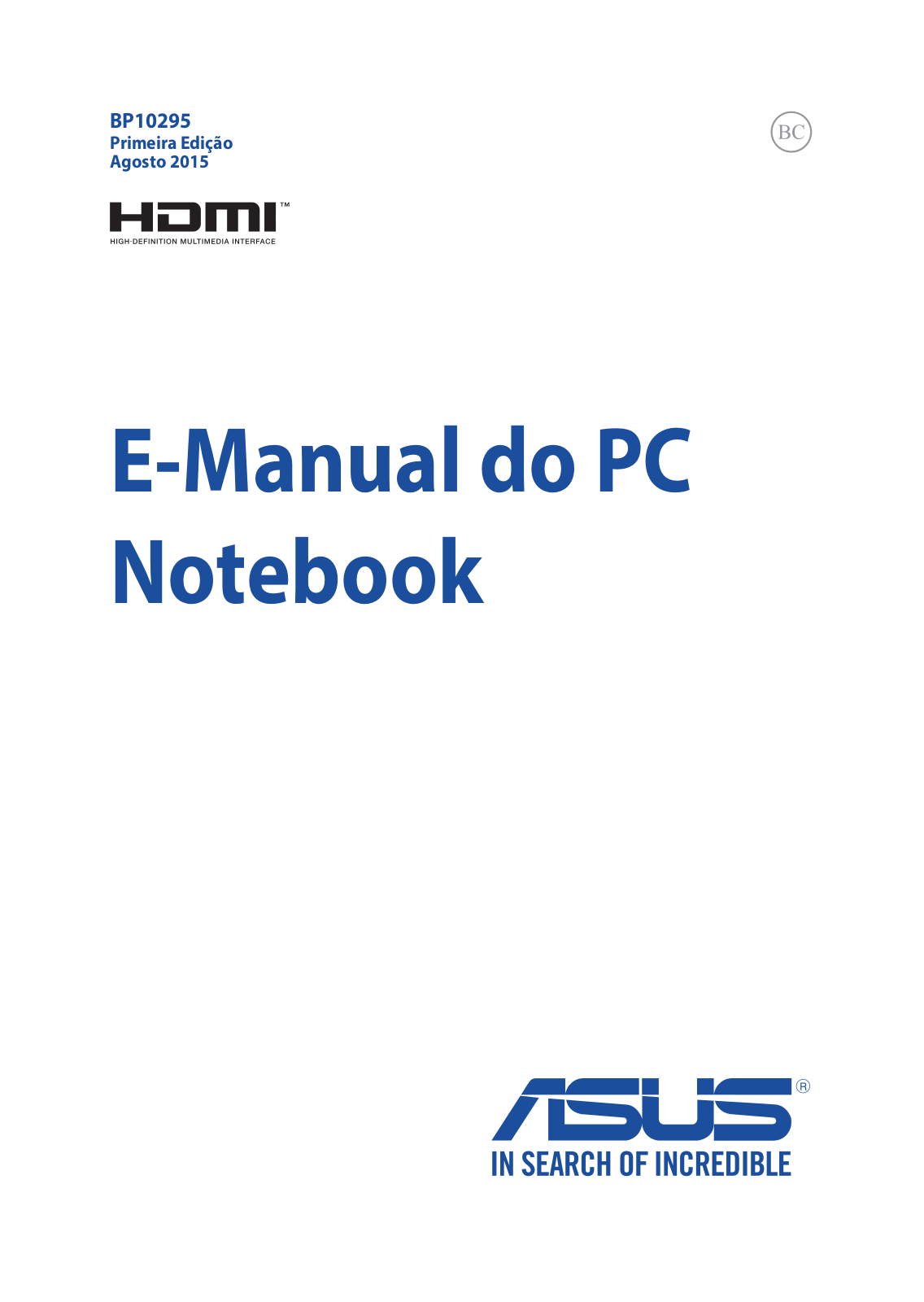 Asus R558UF, R558UR, VM591UV, VM591UF, VM591UR User’s Manual