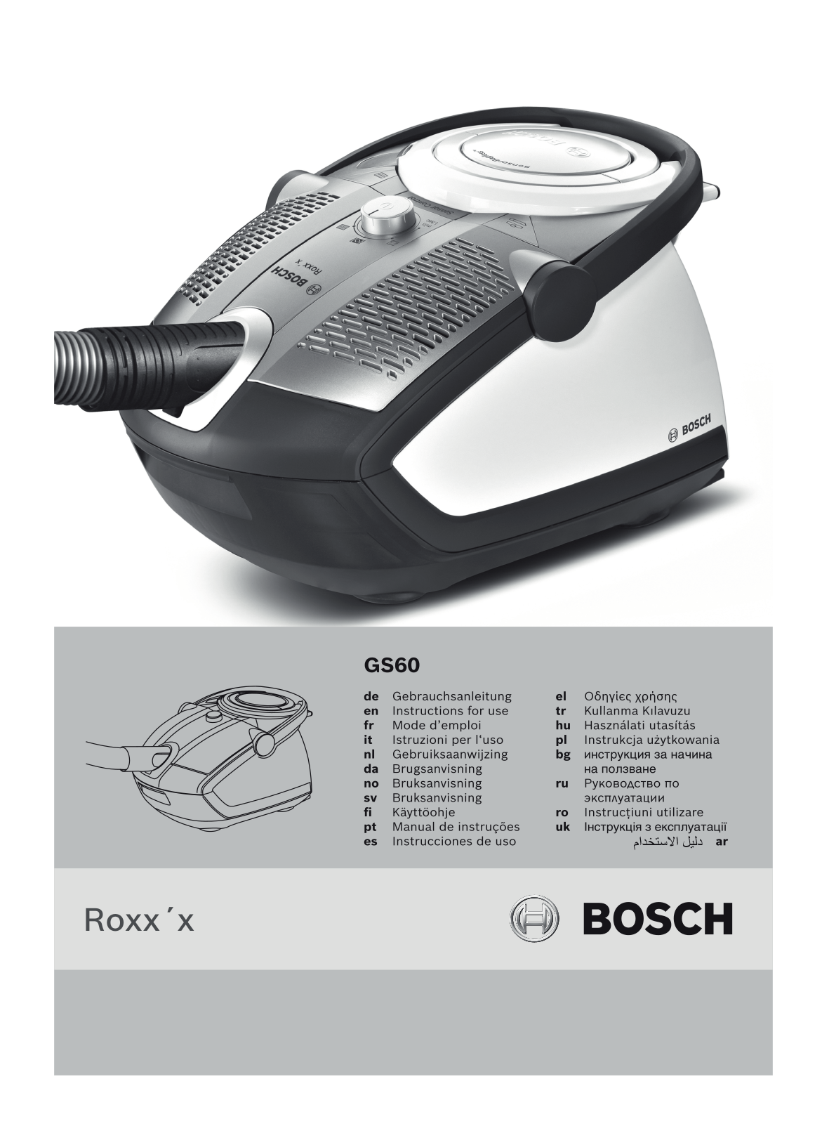 BOSCH BGS62232 User Manual