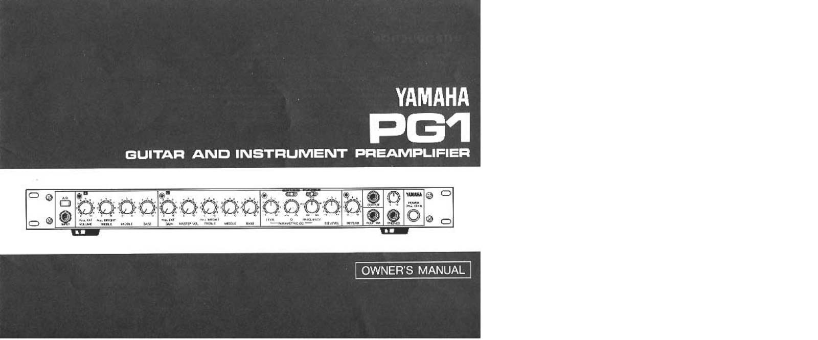 Yamaha PG1 User Manual