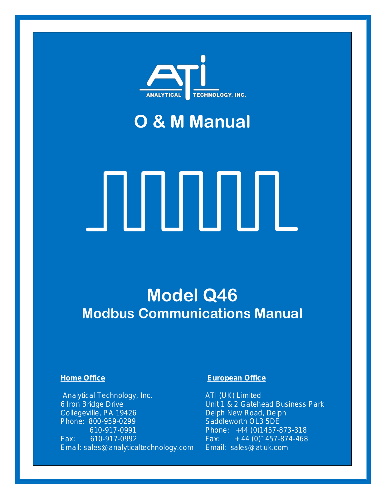 ATI Technologies Q46, Q46H/63, Q46H/79PR, Q46H/64, Q46P Communications Manual