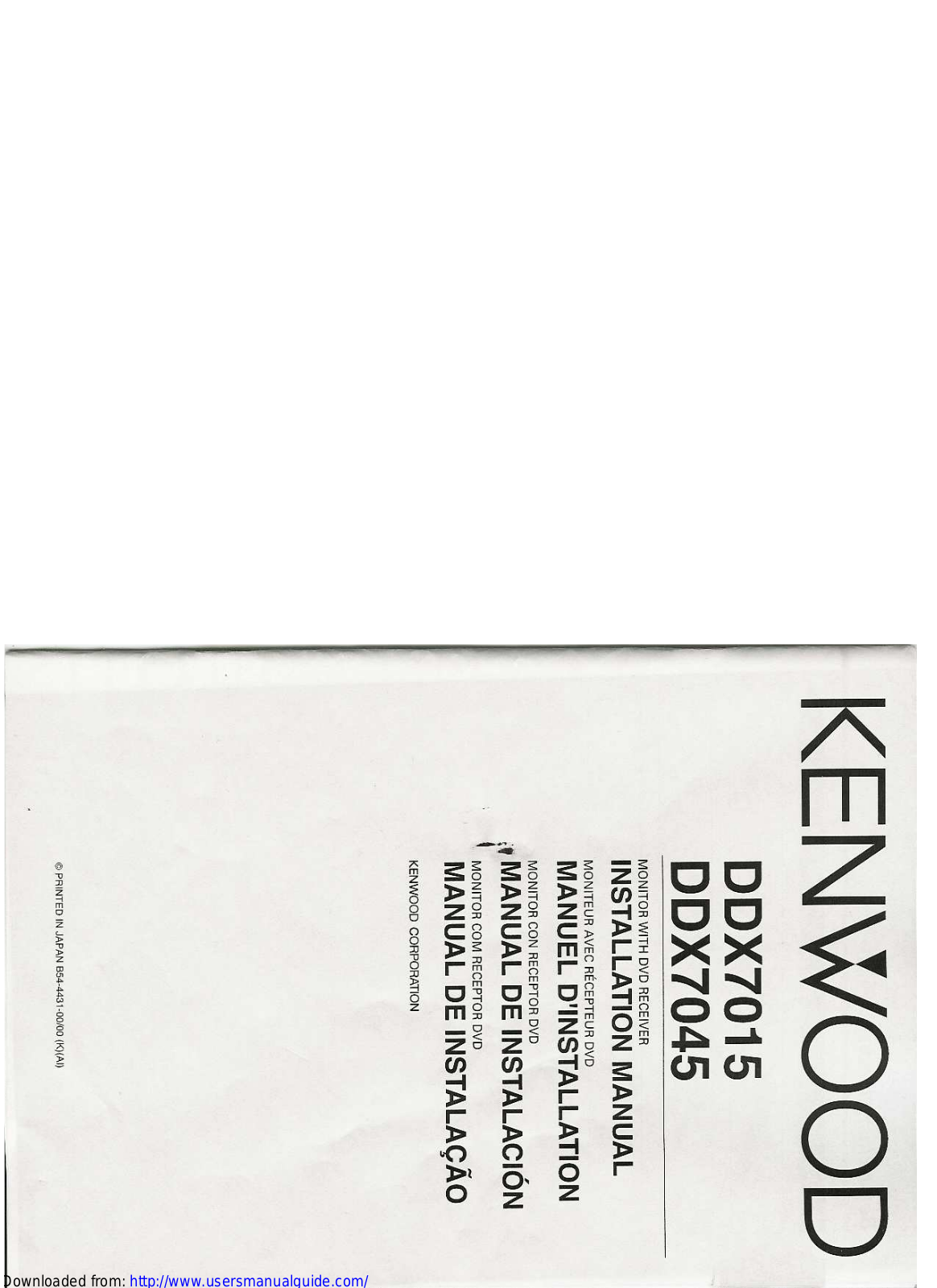 KENWOOD DDX7045, DDX7015 User Manual