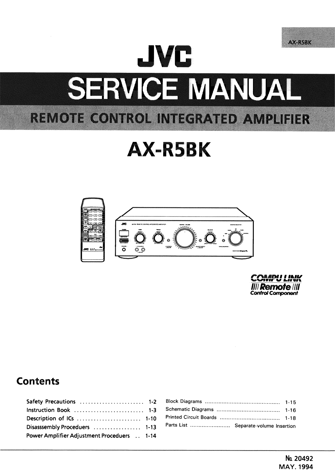 JVC AXR-5-BK Service manual