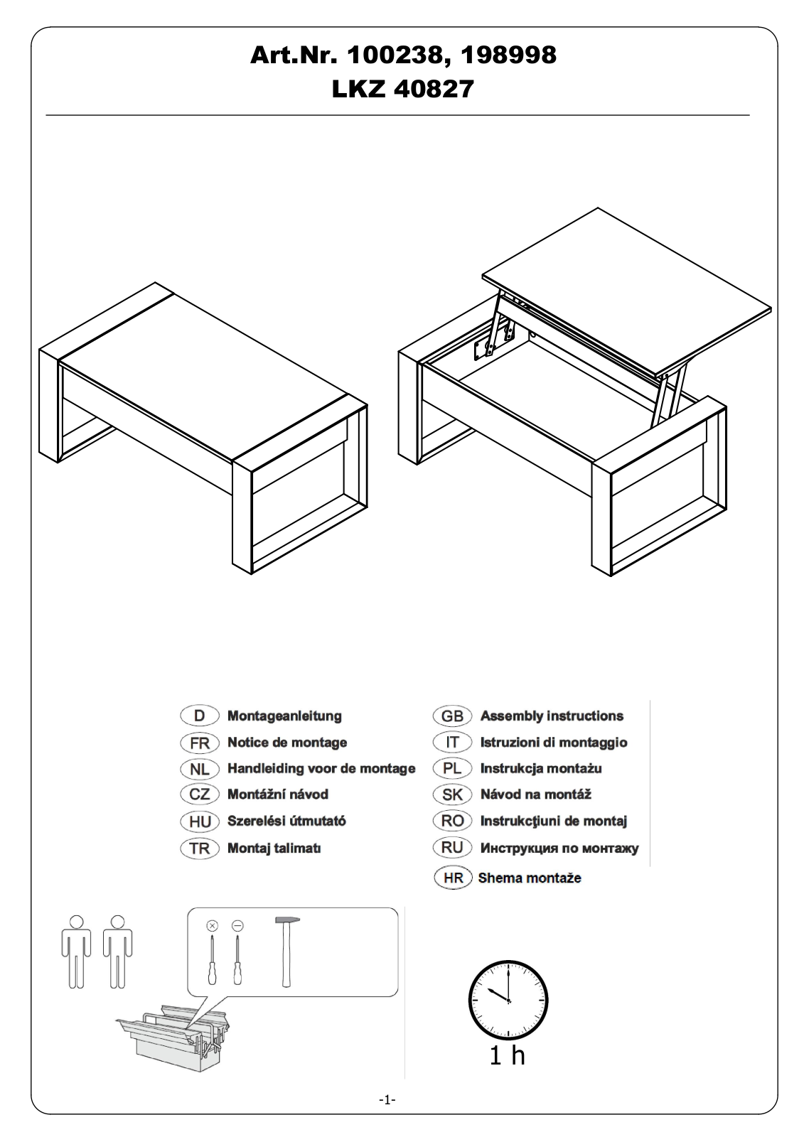 Home affaire Livingston Assembly instructions