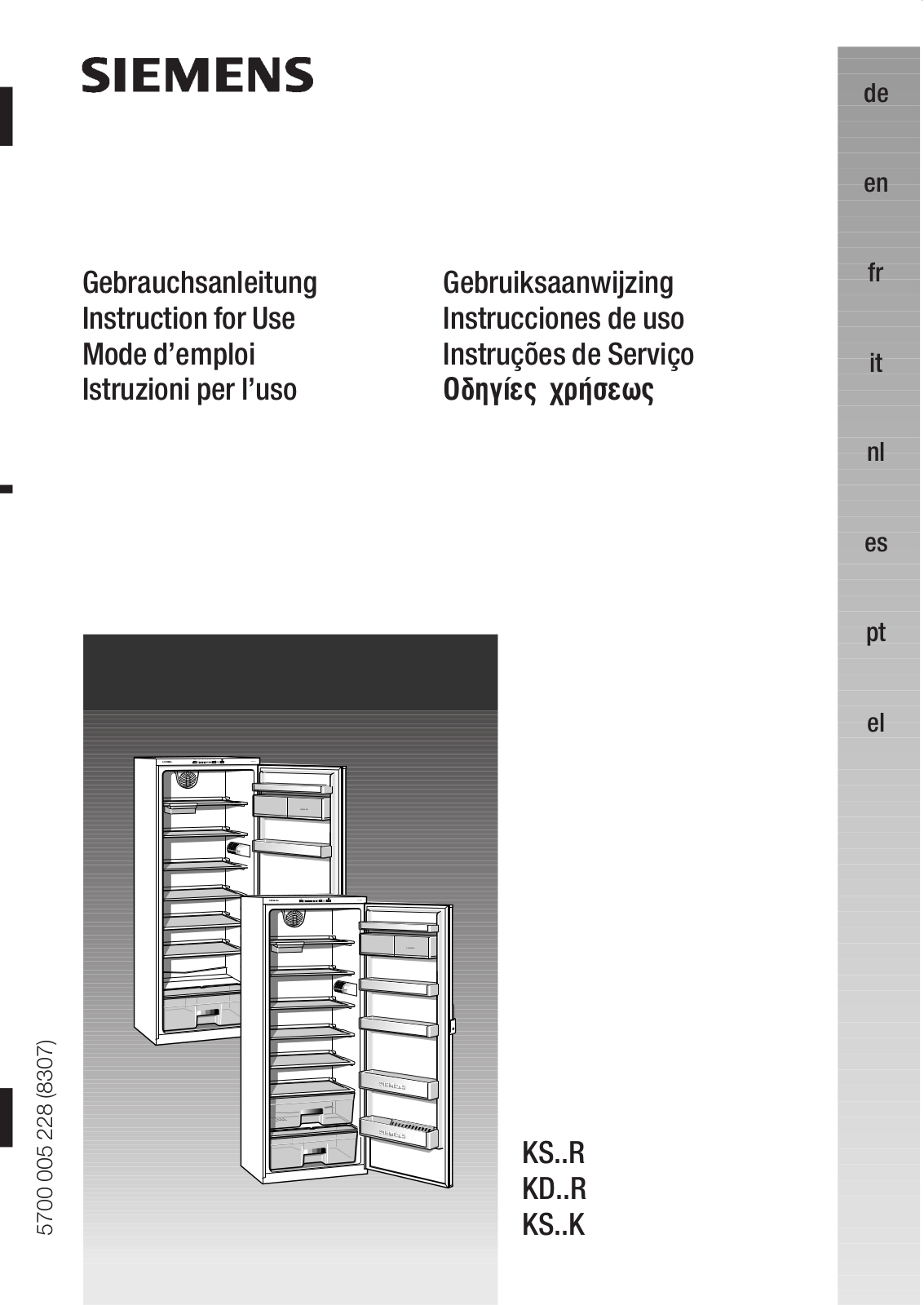 SIEMENS KS38R421 User Manual