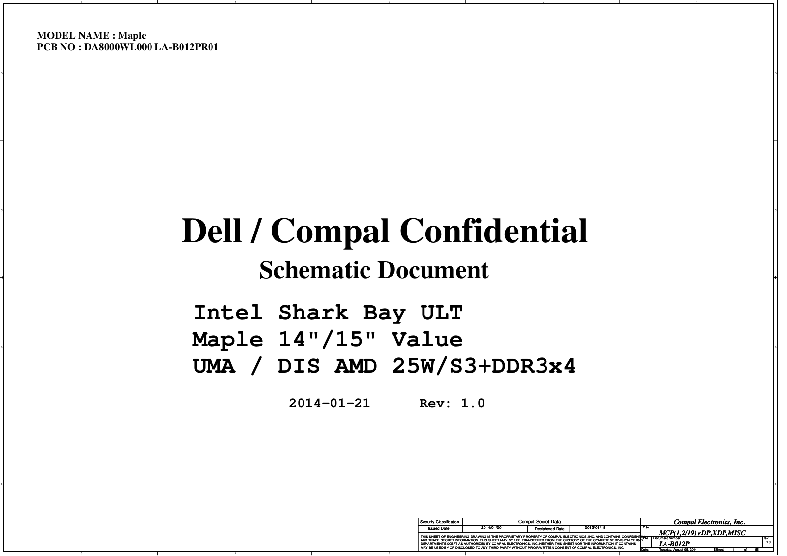 Dell 15-5543 Schematic