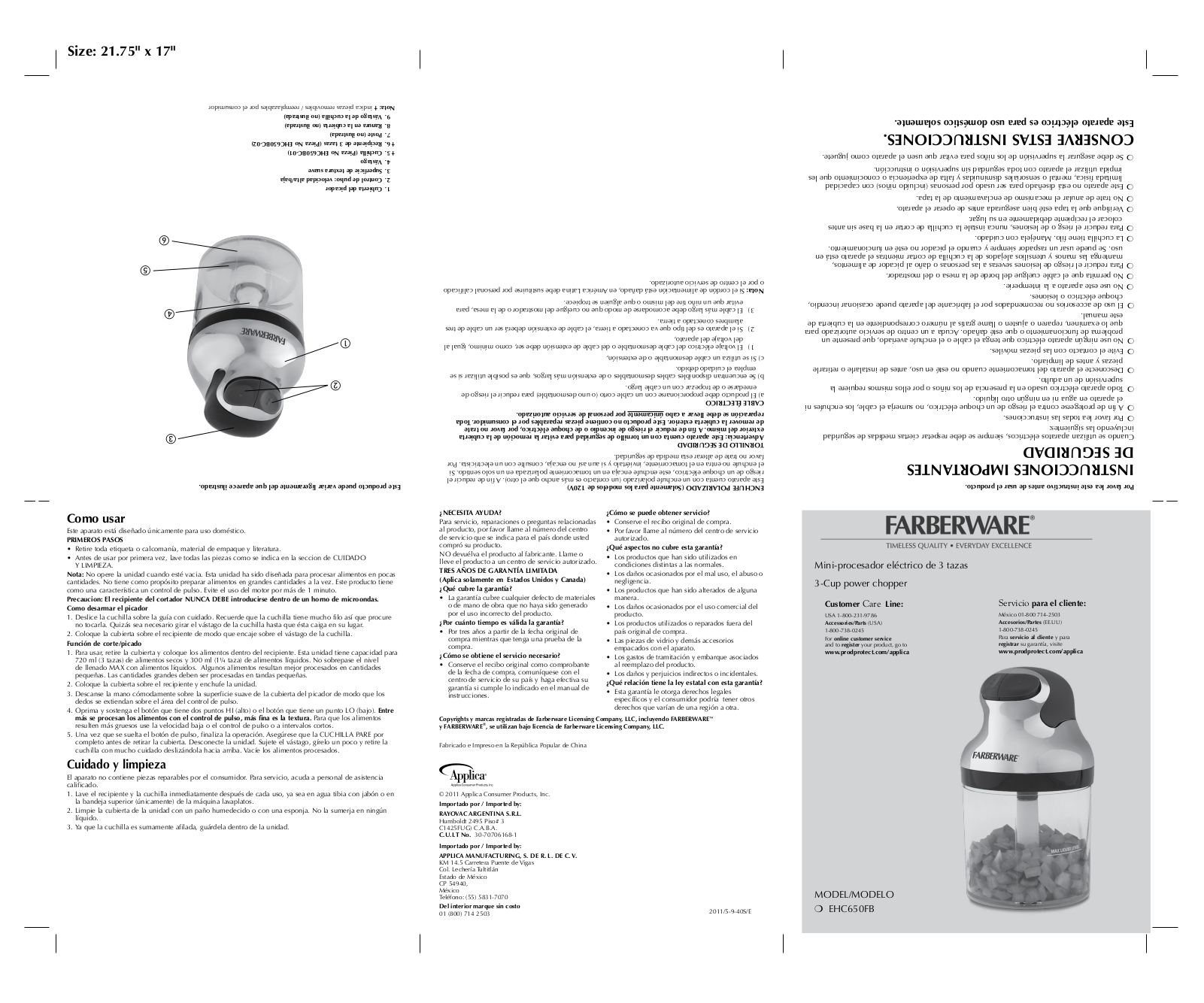 Farberware EHC650FB User Manual