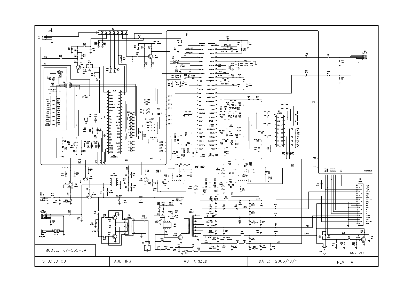 MIYOTA JV-565-LA Schematic