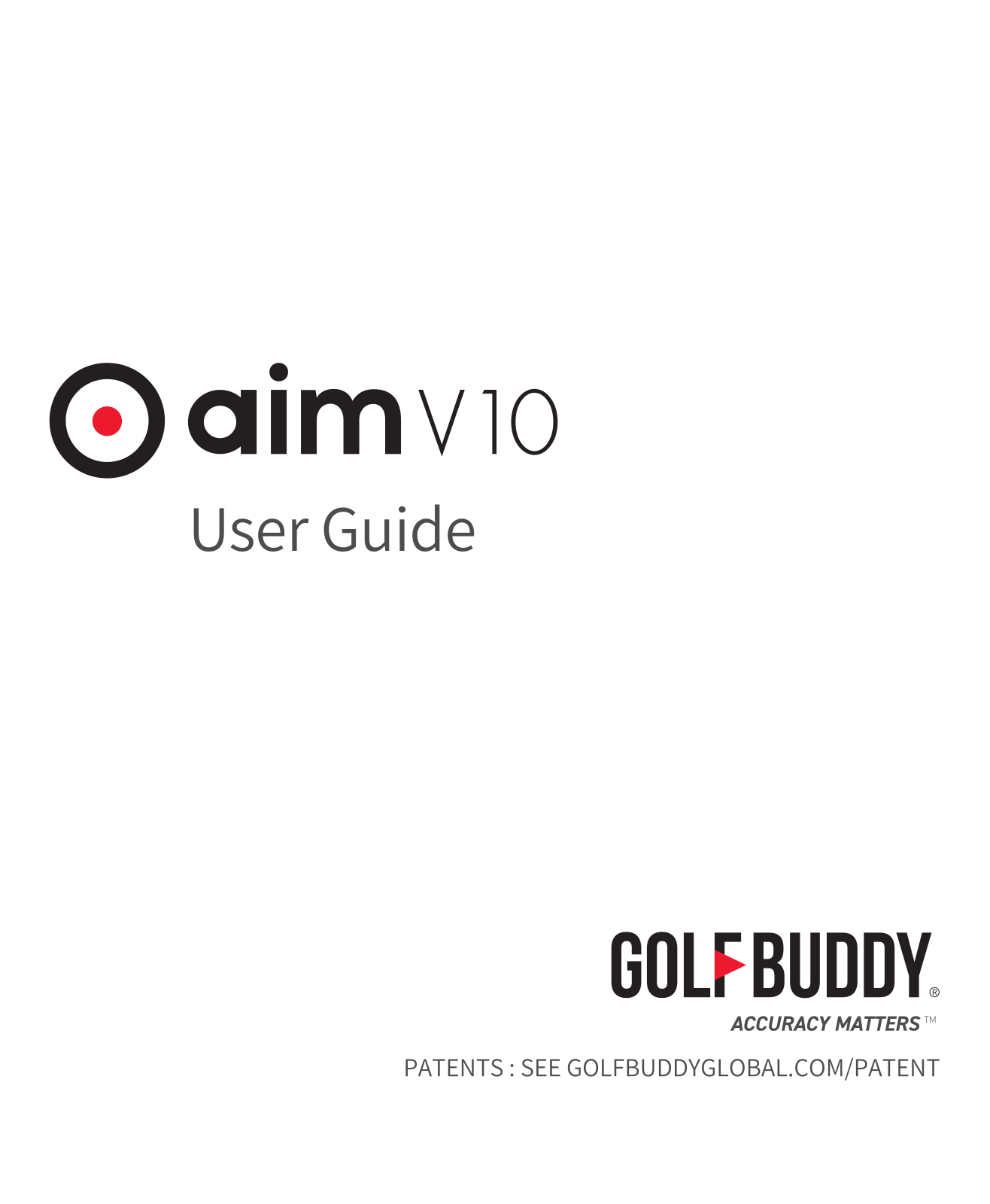 Golf Buddy Aim V10 User Manual