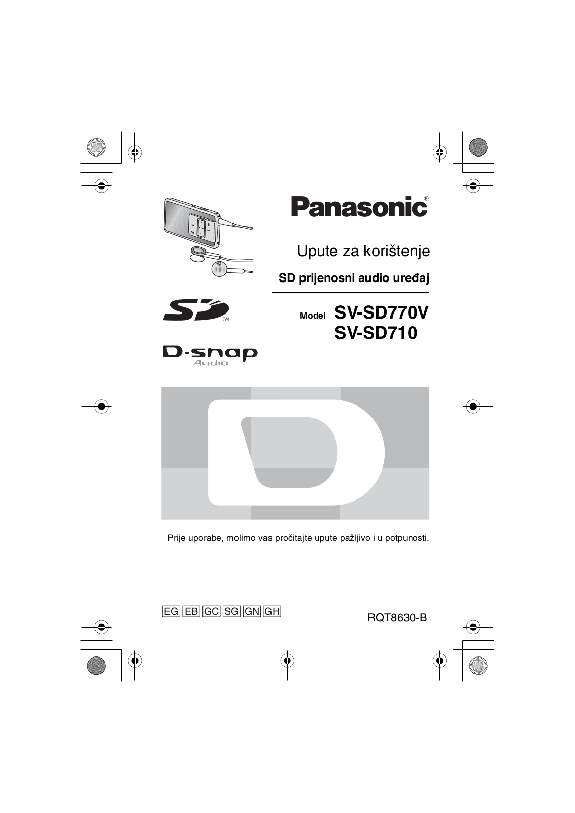 Panasonic SV-SD770V, SV-SD710V User Manual