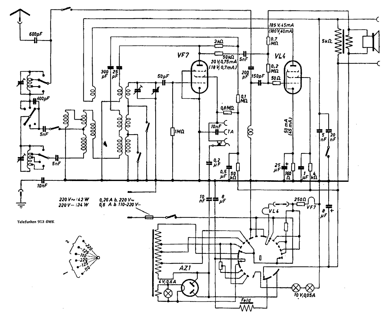 Telefunken 913 Schematic