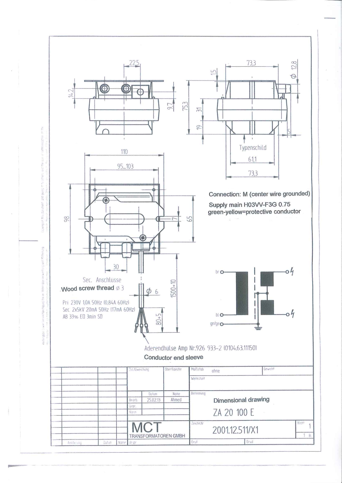 MCT ZA-20-100E Schematic - ManualMachine.com