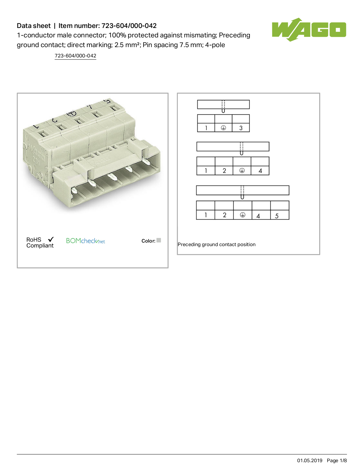 Wago 723-604/000-042 Data Sheet