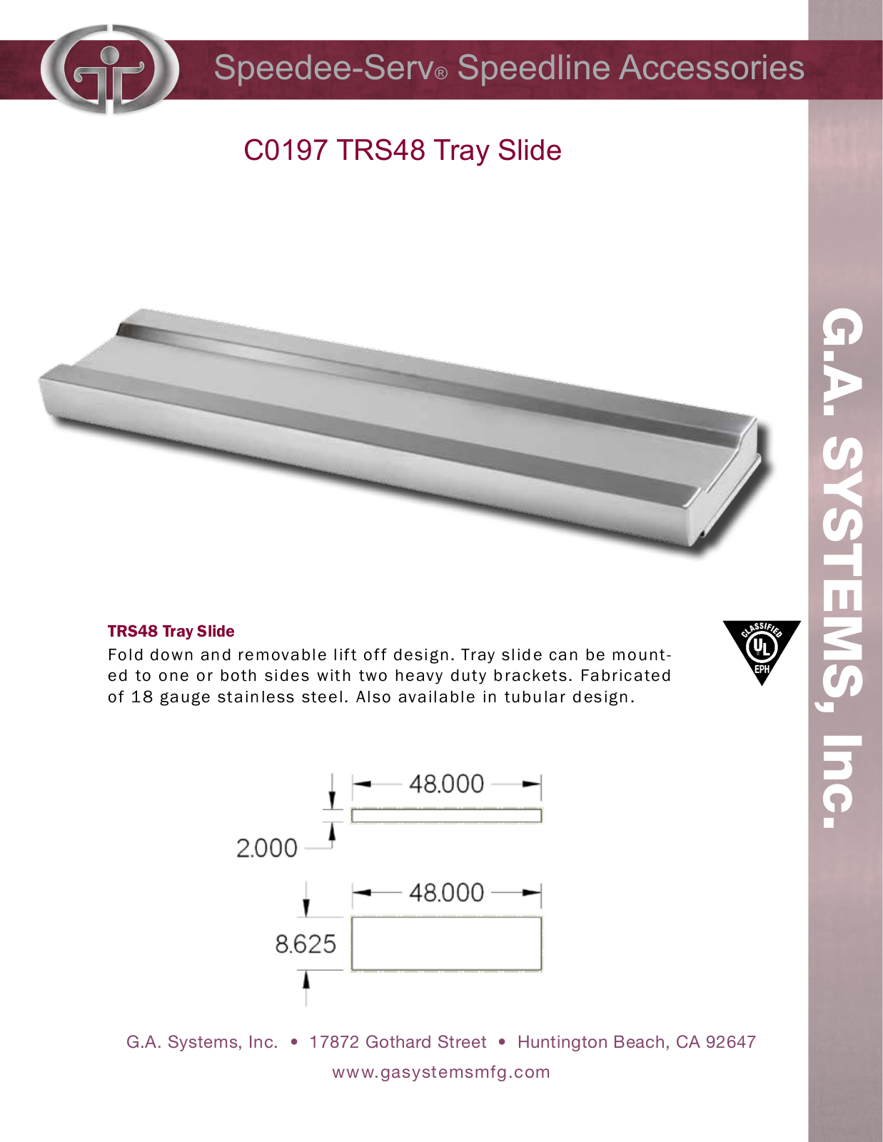 Ga Systems TRS48 User Manual