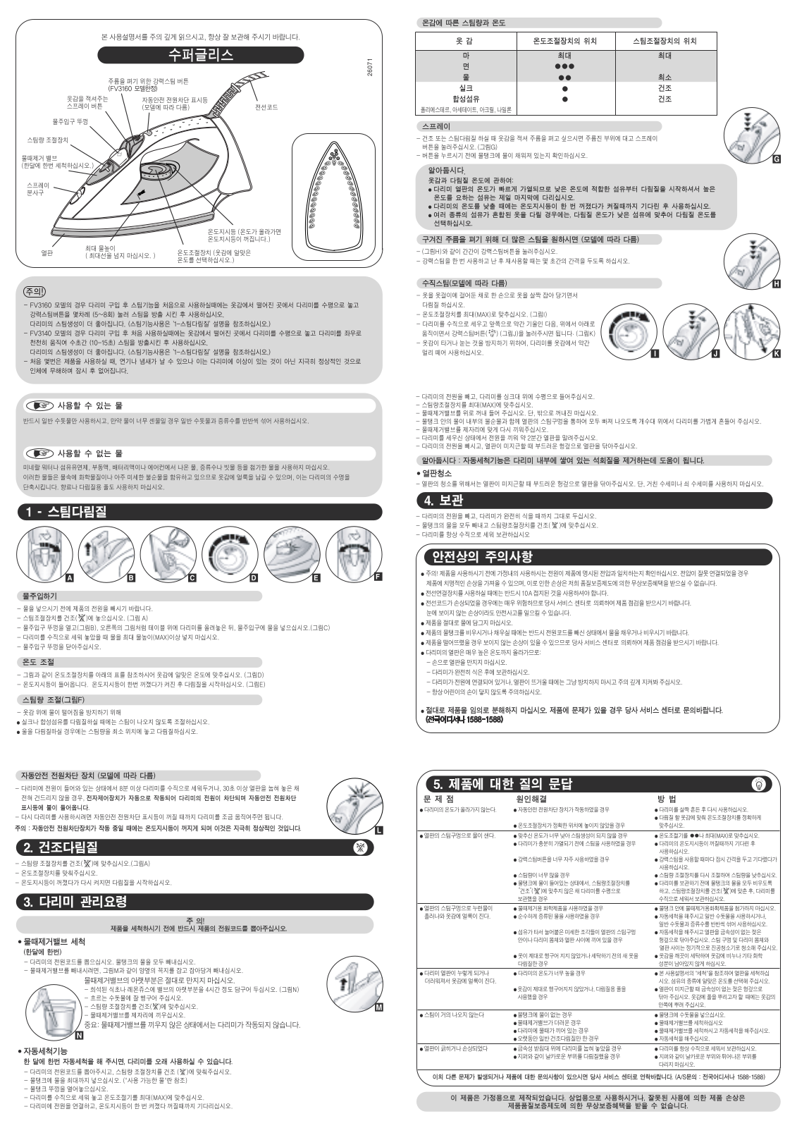 Tefal FV3140 User Manual