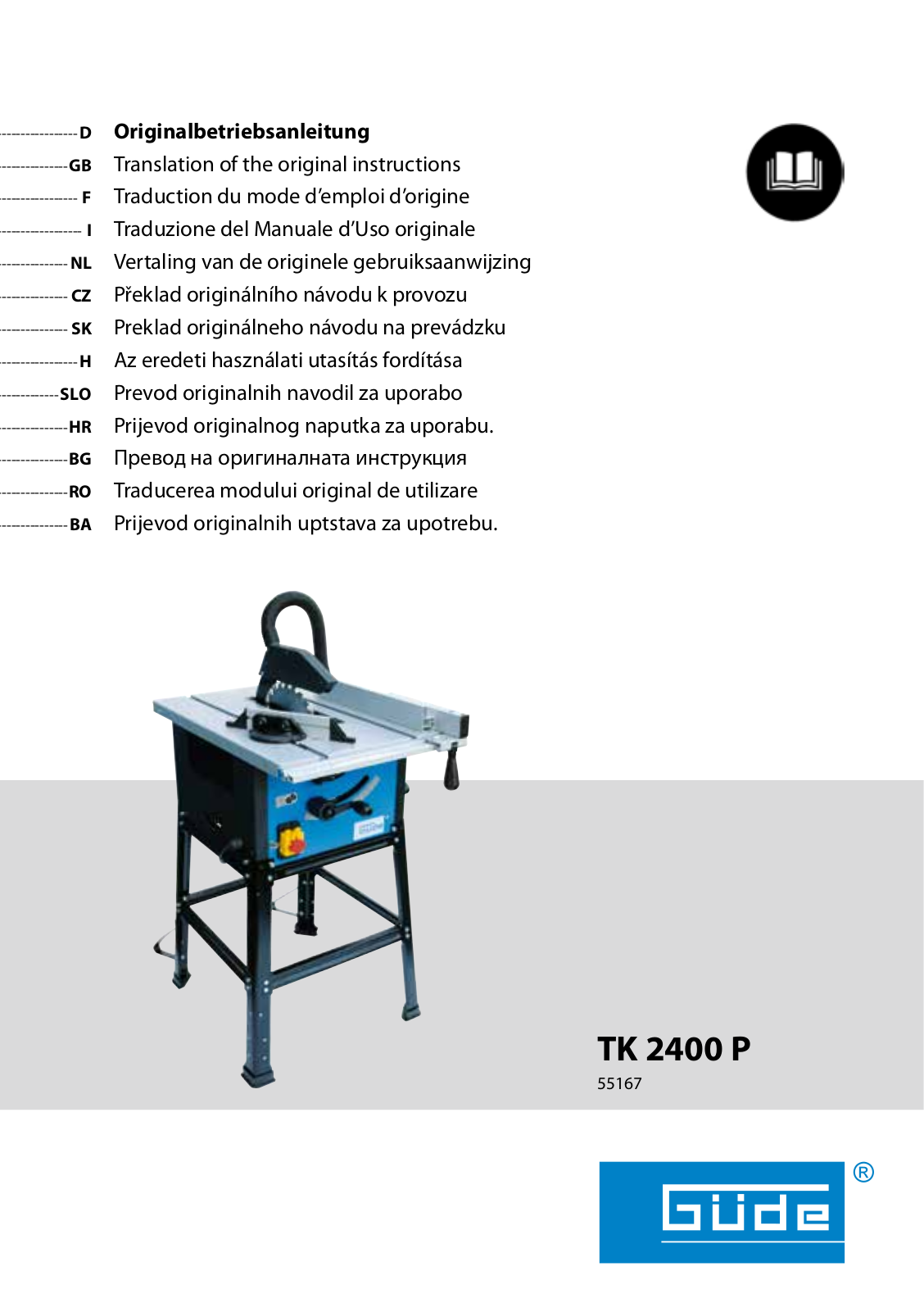 Güde TK 2400 P User Manual