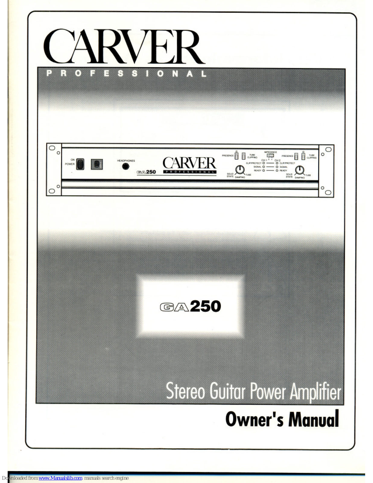 Carver GA250 Owner's Manual