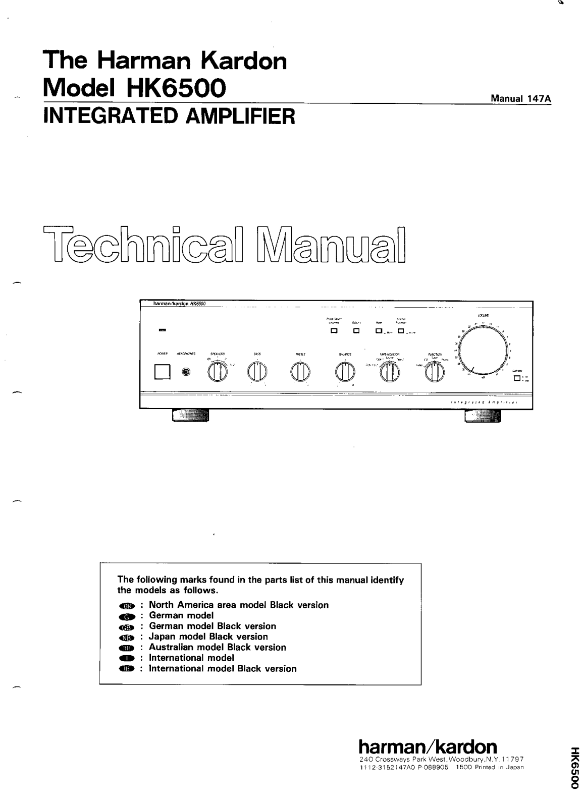 Harman Kardon HK-6500 Service manual