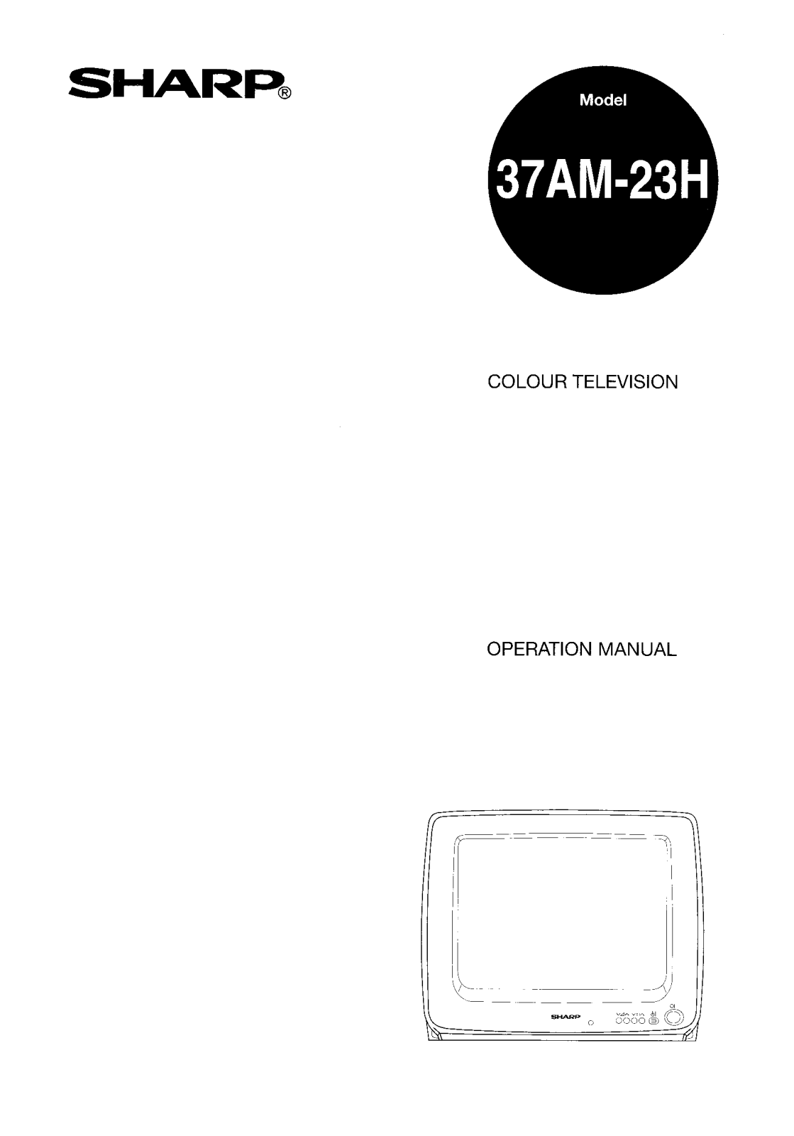 Sharp 37AM23H User Manual