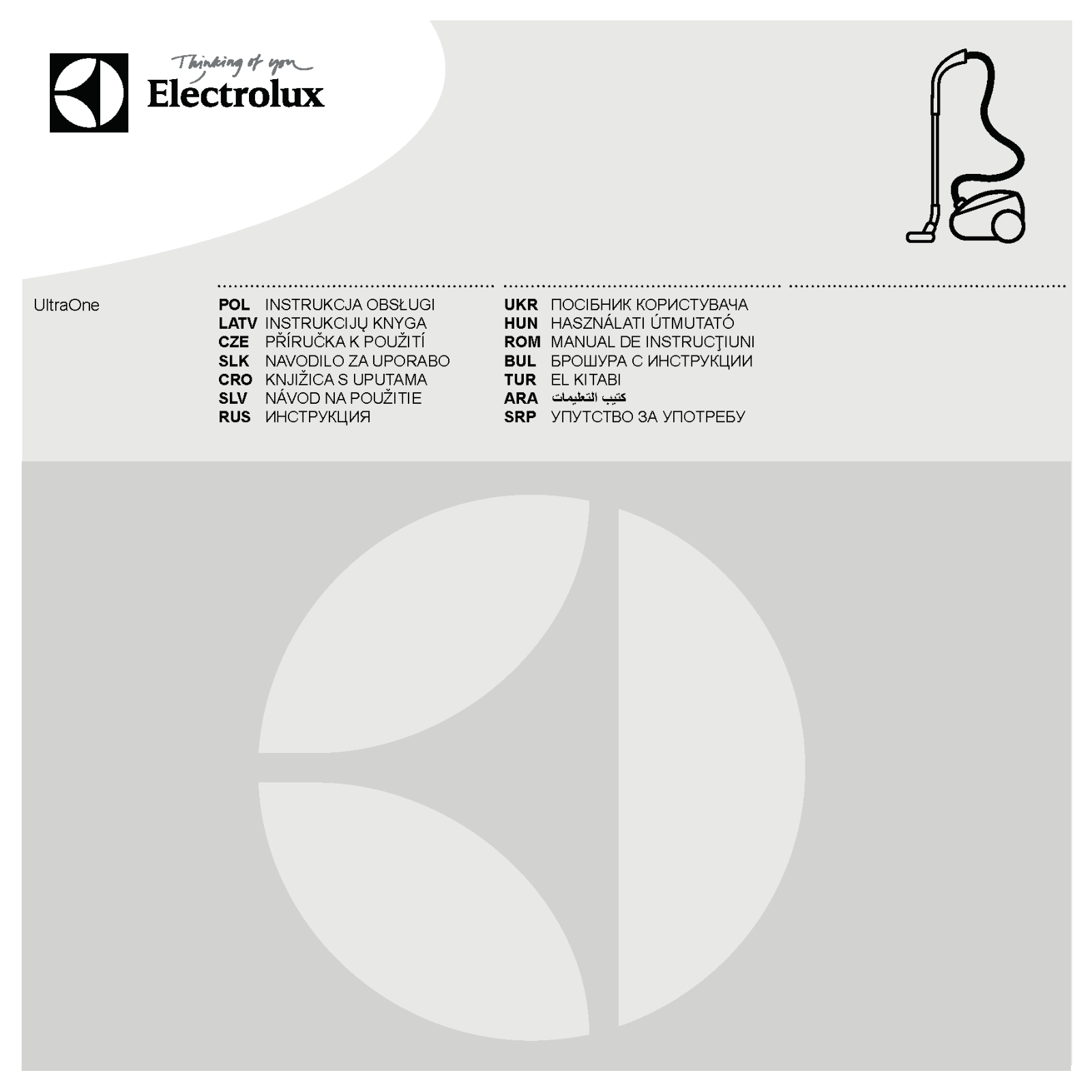 Electrolux ZUOALLFLR+, ZUOANIMAL+, ZUODELUXE+, ZUOORIGWR+ User Manual