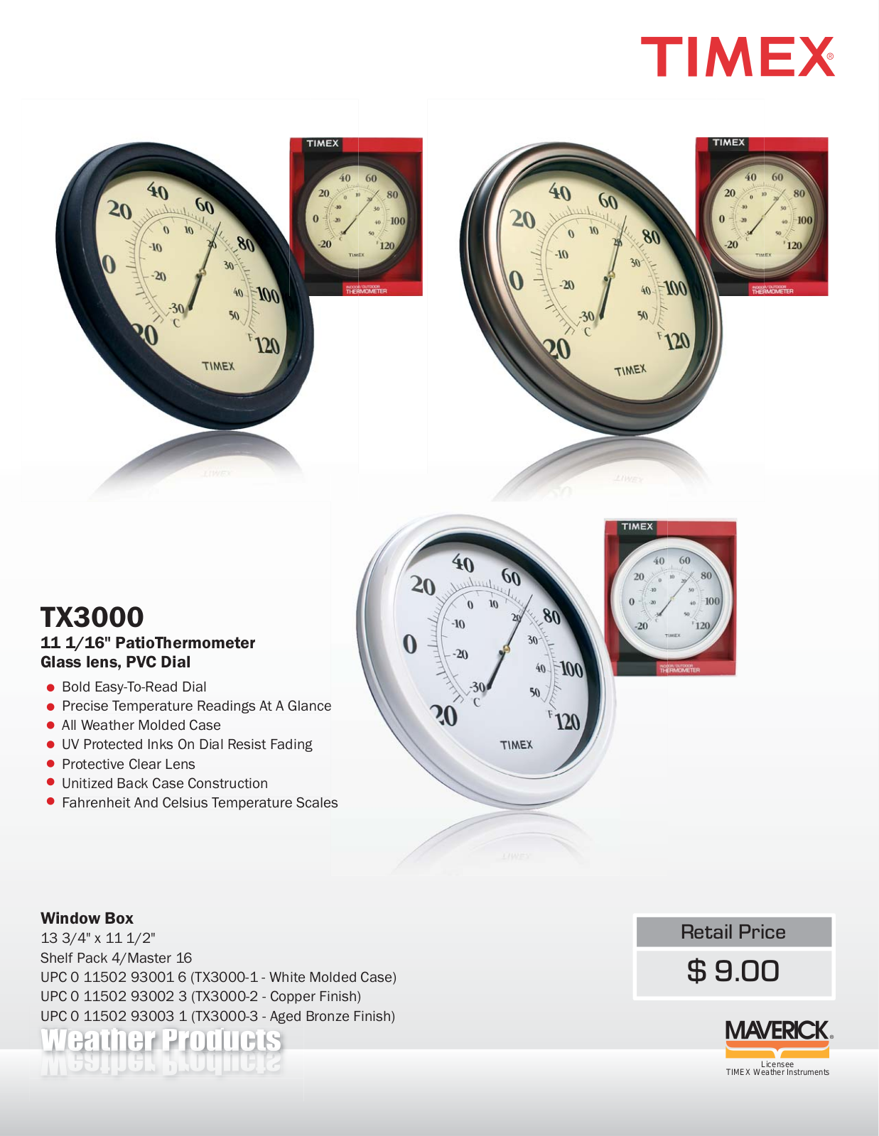 TIMEX Weather Products TX3000 User Manual