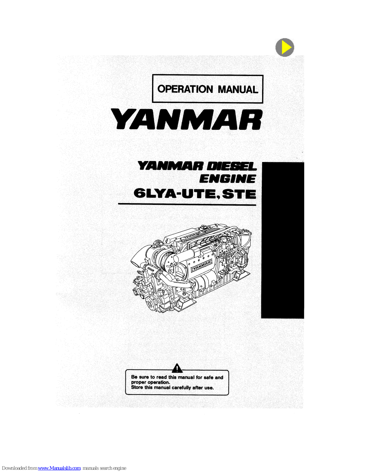 Yanmar 6LYA-UTE, 6LYA-STE Operation Manual