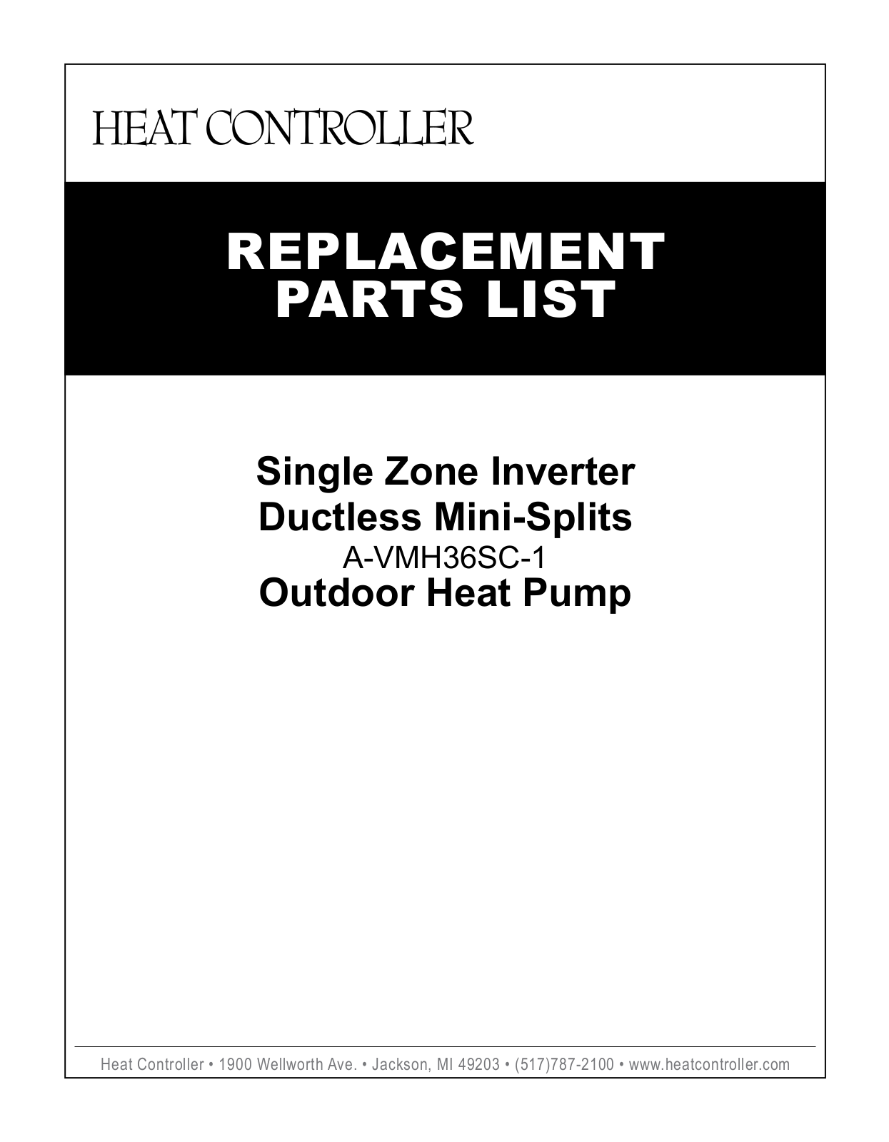 Comfort-aire A-vmh36sc-1 Owner's Manual