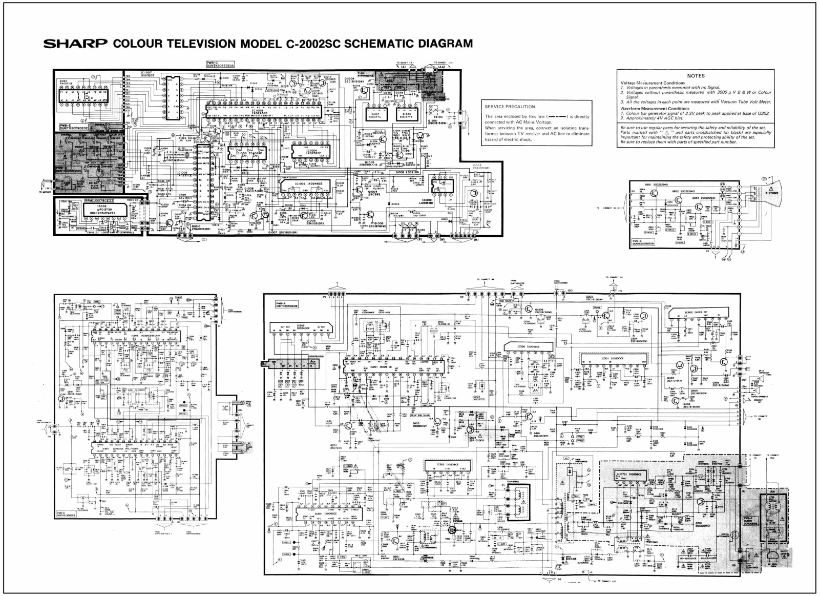 Sharp C-2002SC Schematic