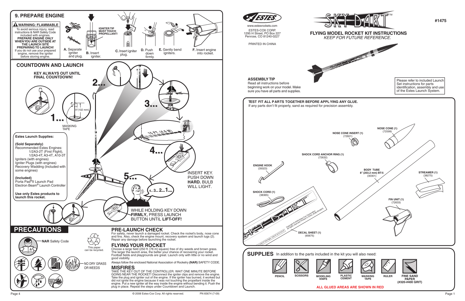 ESTES Sky Dart User Manual