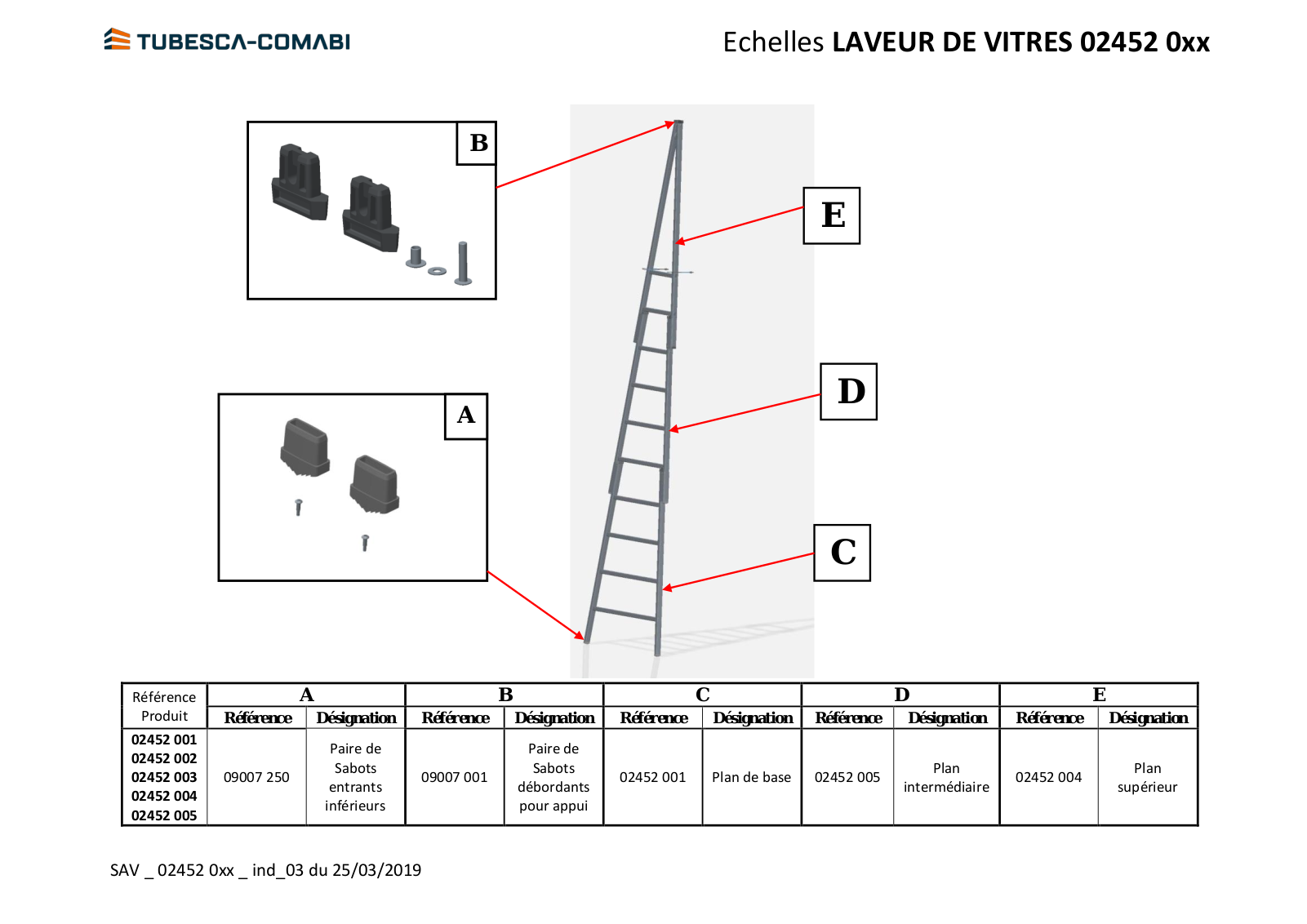 Tubesca 02452 001, 02452 002, 02452 003, 02452 004, 02452 005 Specification - ManualMachine.com