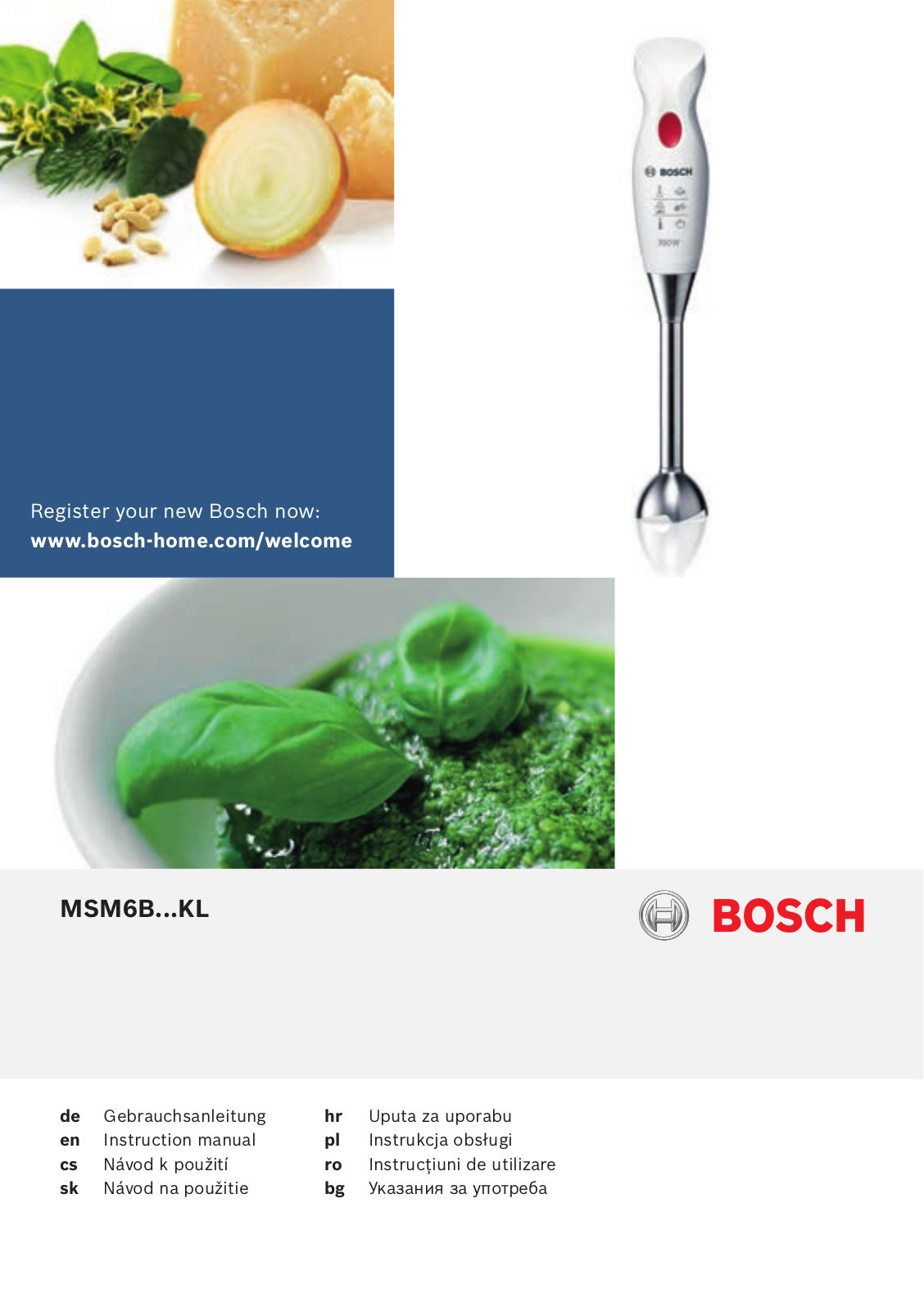 Bosch MSM6B150 operation manual